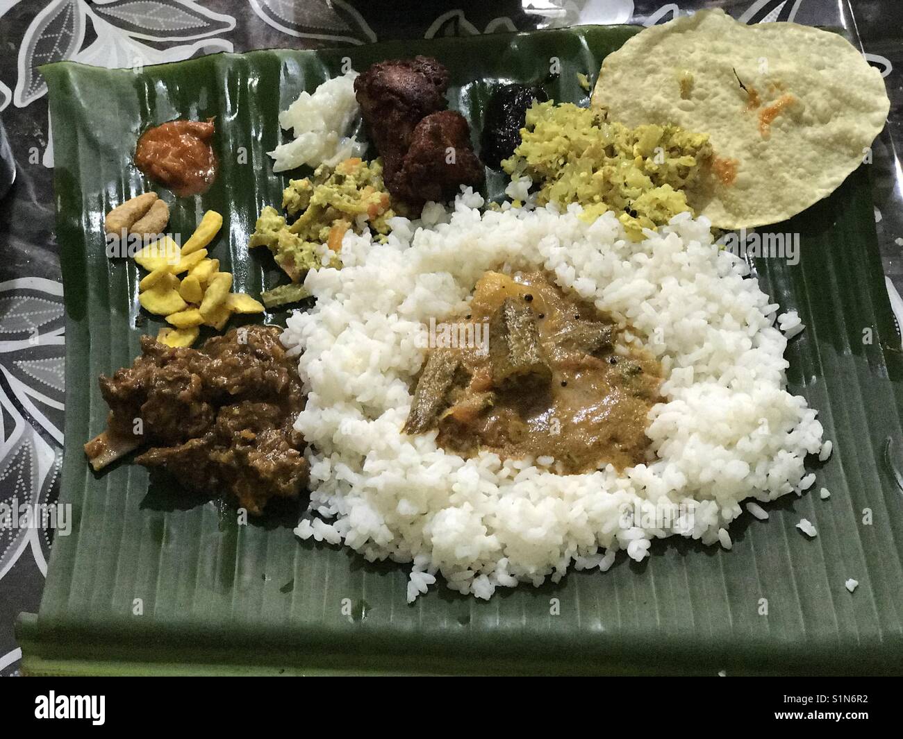 Sadya a traditional Kerala feast Stock Photo - Alamy