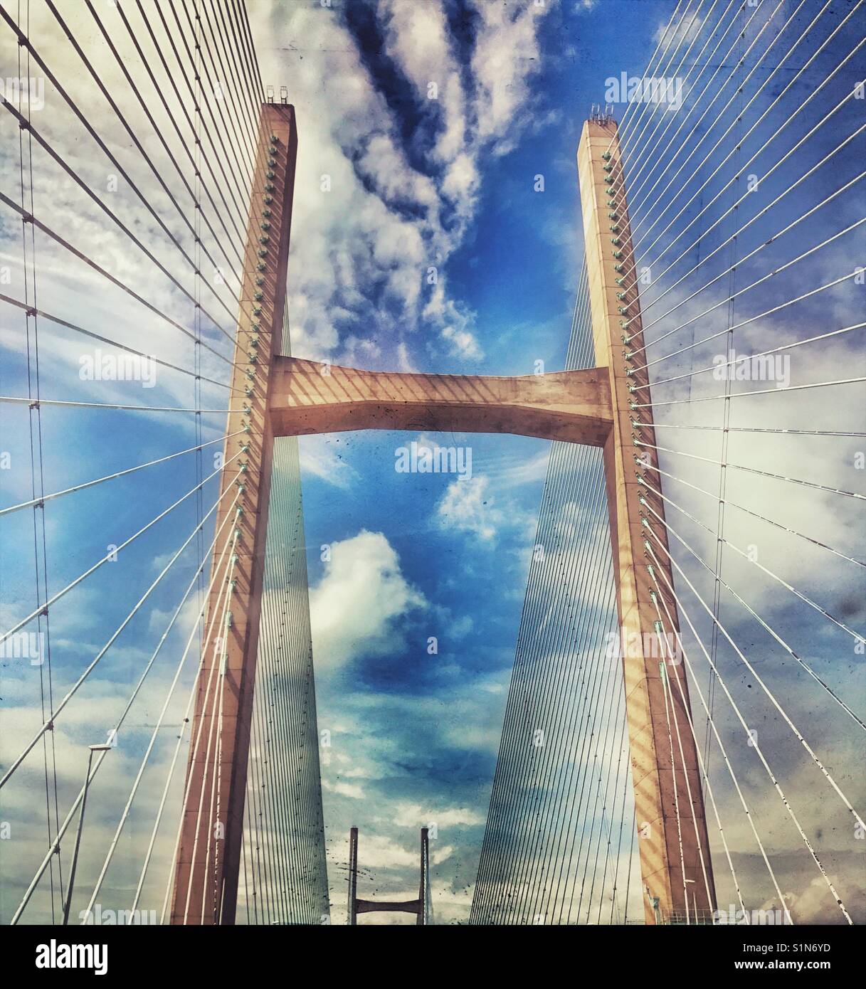 The Severn Bridge - Smartphone Captured Stock Image