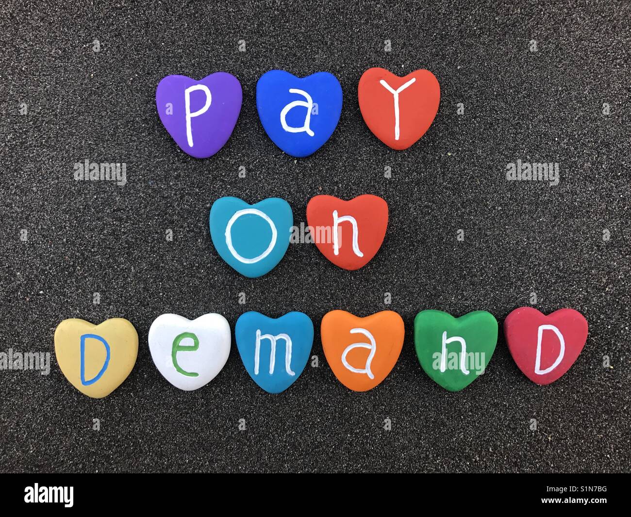 Pay on demand - Smartphone Captured Stock Image