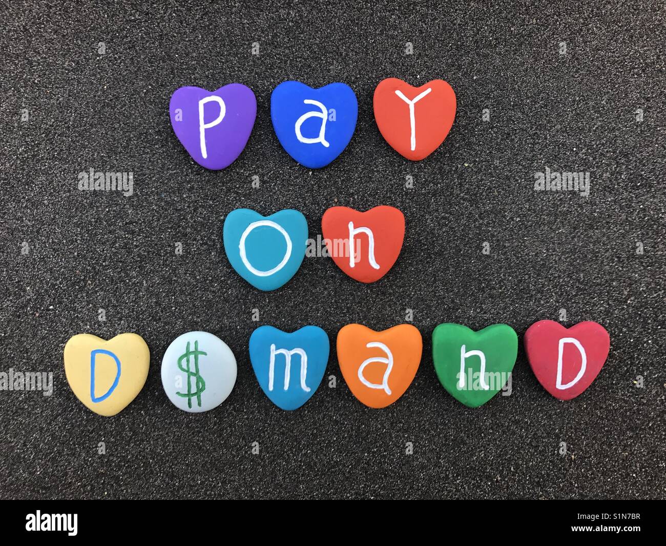 Pay on demand with us dollar symbol Stock Photo