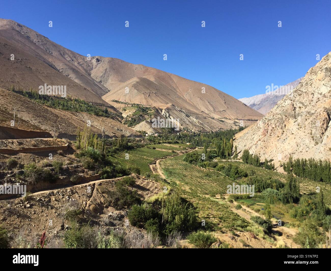 Elqui valley Chile Stock Photo