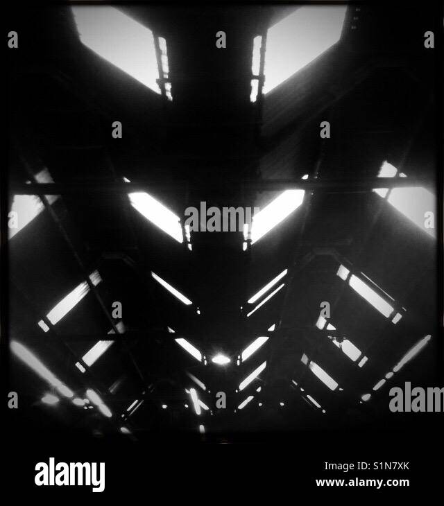 Roof of train shed in Tunbridge Wells England - Smartphone Captured Stock Image