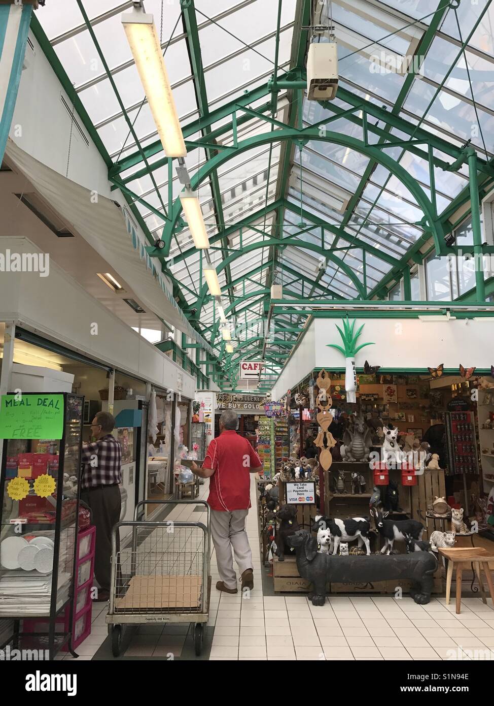 Indoor market in Merthyr Tydfil town centre - Smartphone Captured Stock Image