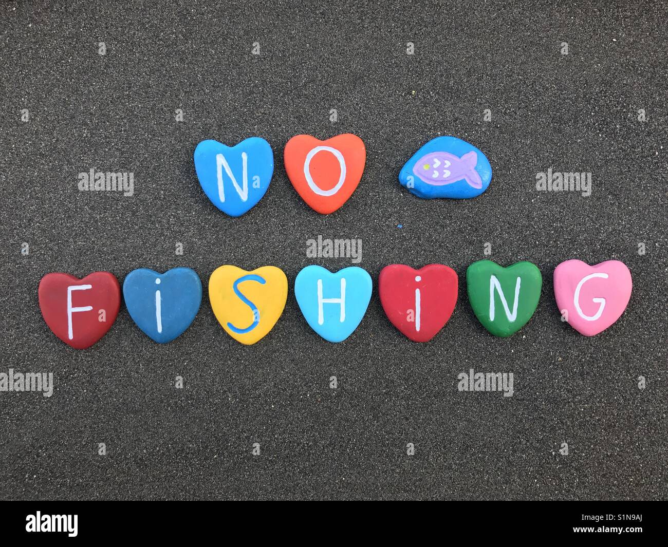 No fishing - Smartphone Captured Stock Image