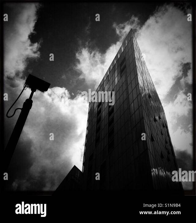 CCTV Camera overlooking building in London - Smartphone Captured Stock Image