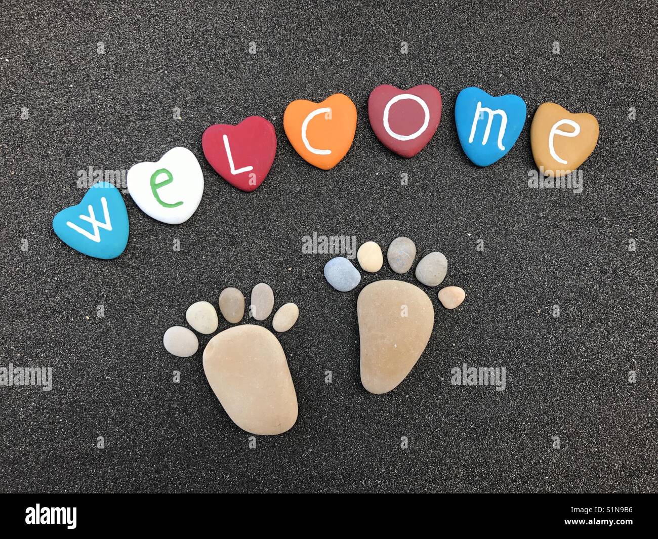 Welcome - Smartphone Captured Stock Image