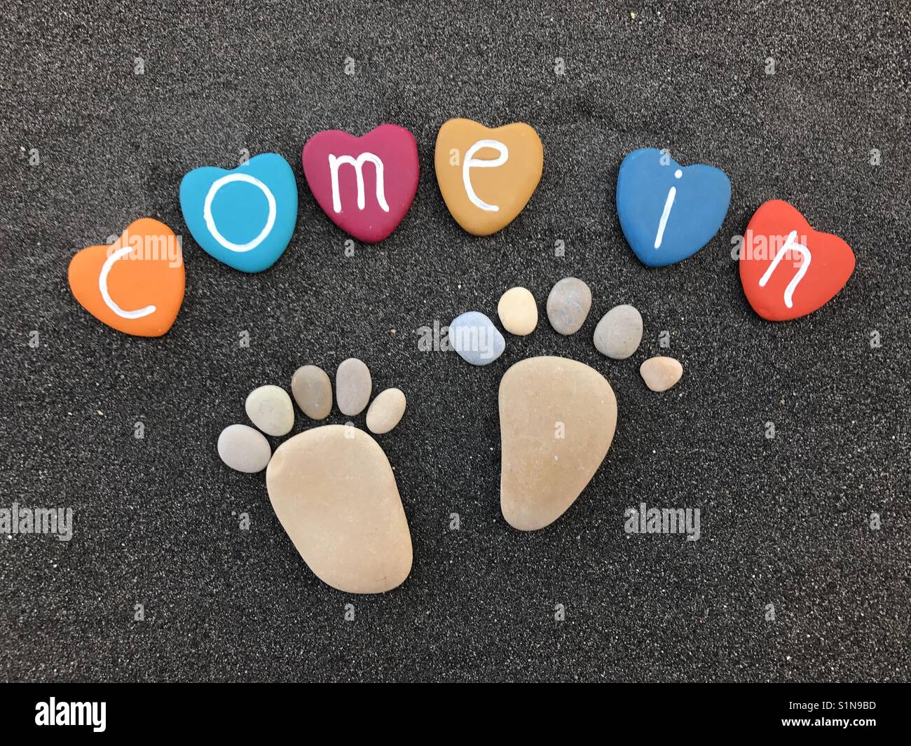 Come in - Smartphone Captured Stock Image