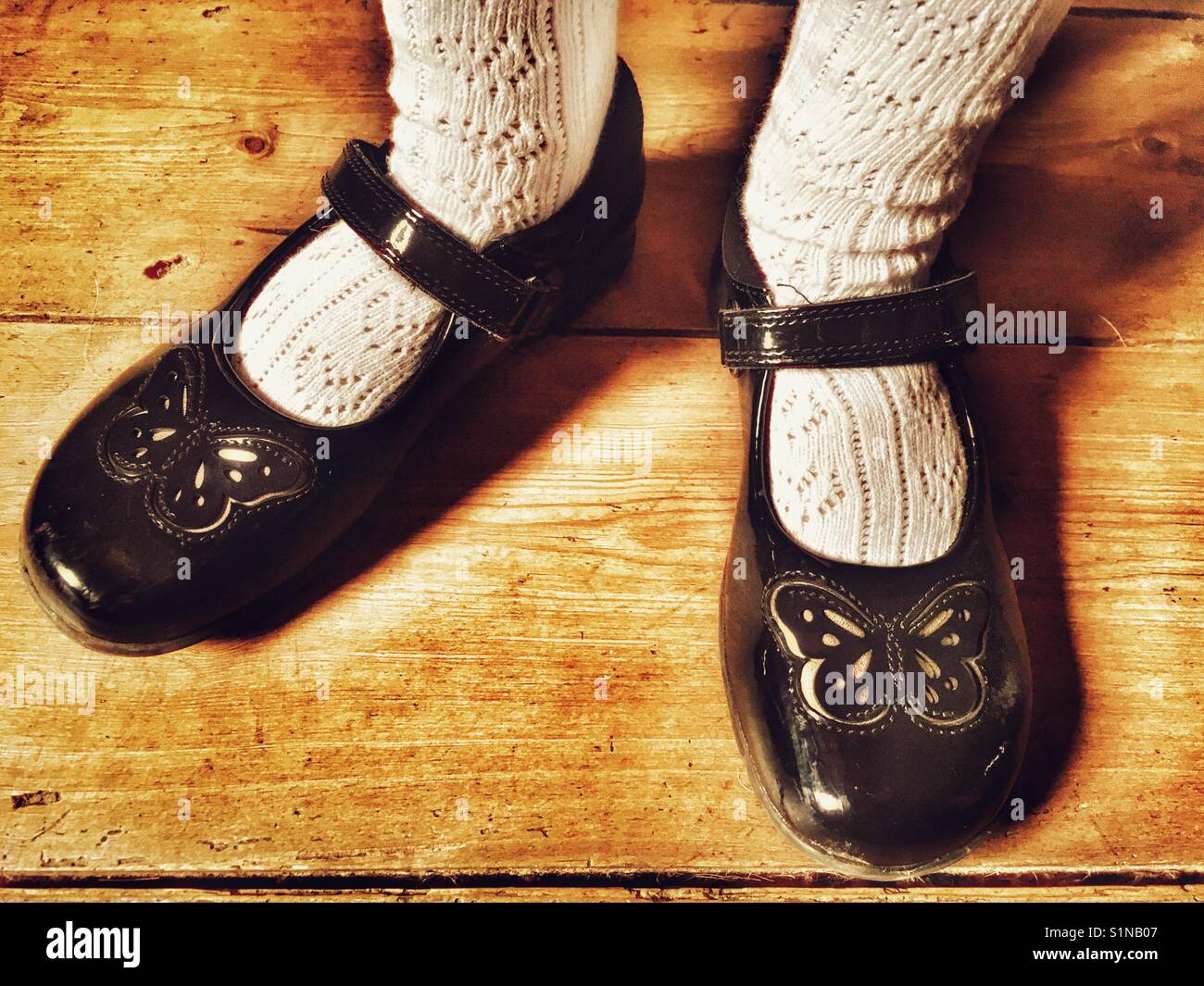 Clarks girls shoes hi-res stock photography and - Alamy