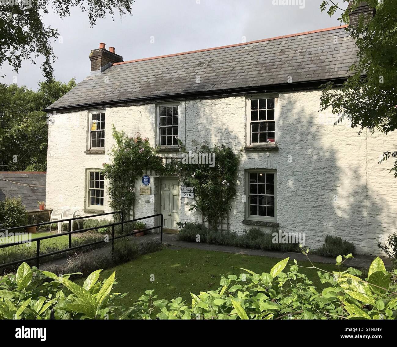 Nantgarw House, near Cardiff, Wales is where the renowned Nantgarw China Works was established in 1813 by William Billingsley. Now a museum. - Smartphone Captured Stock Image