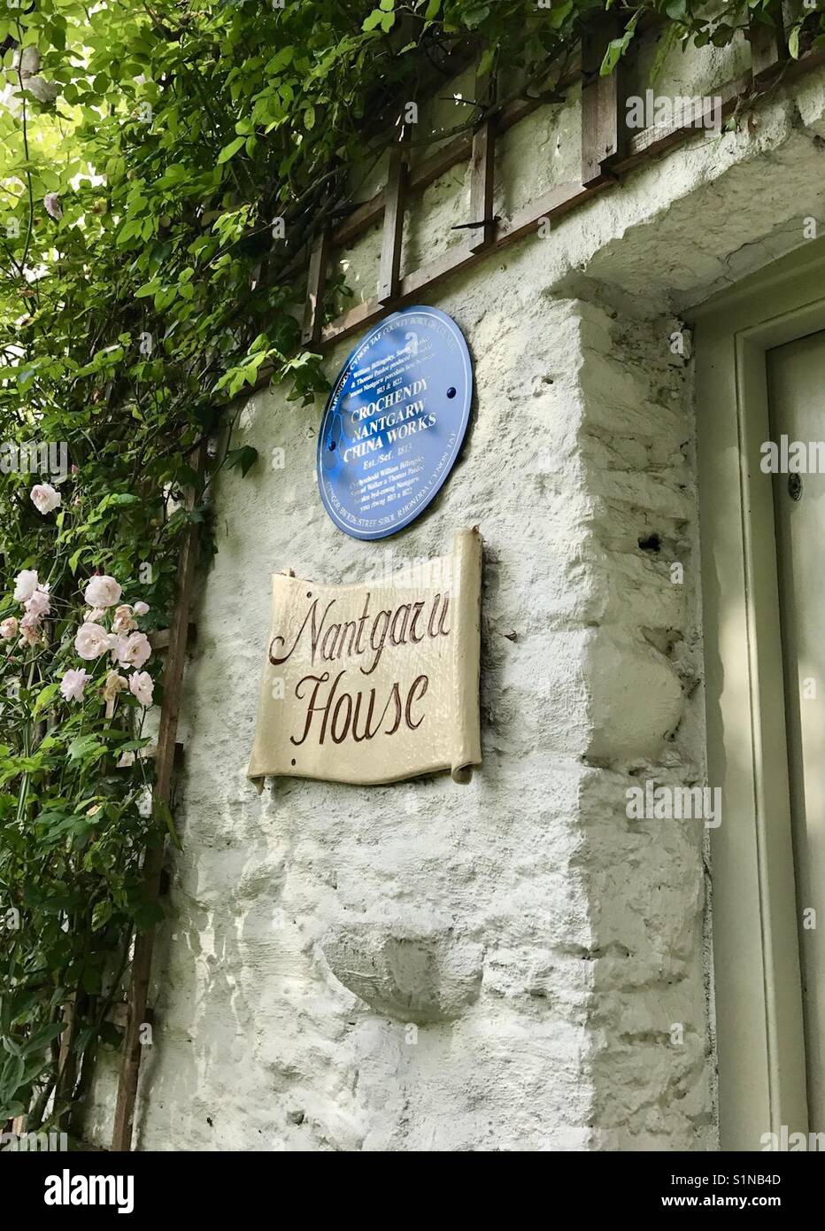 Nantgarw House, near Cardiff, Wales is where the renowned Nantgarw China Works was established in 1813 by William Billingsley. Now a museum. - Smartphone Captured Stock Image