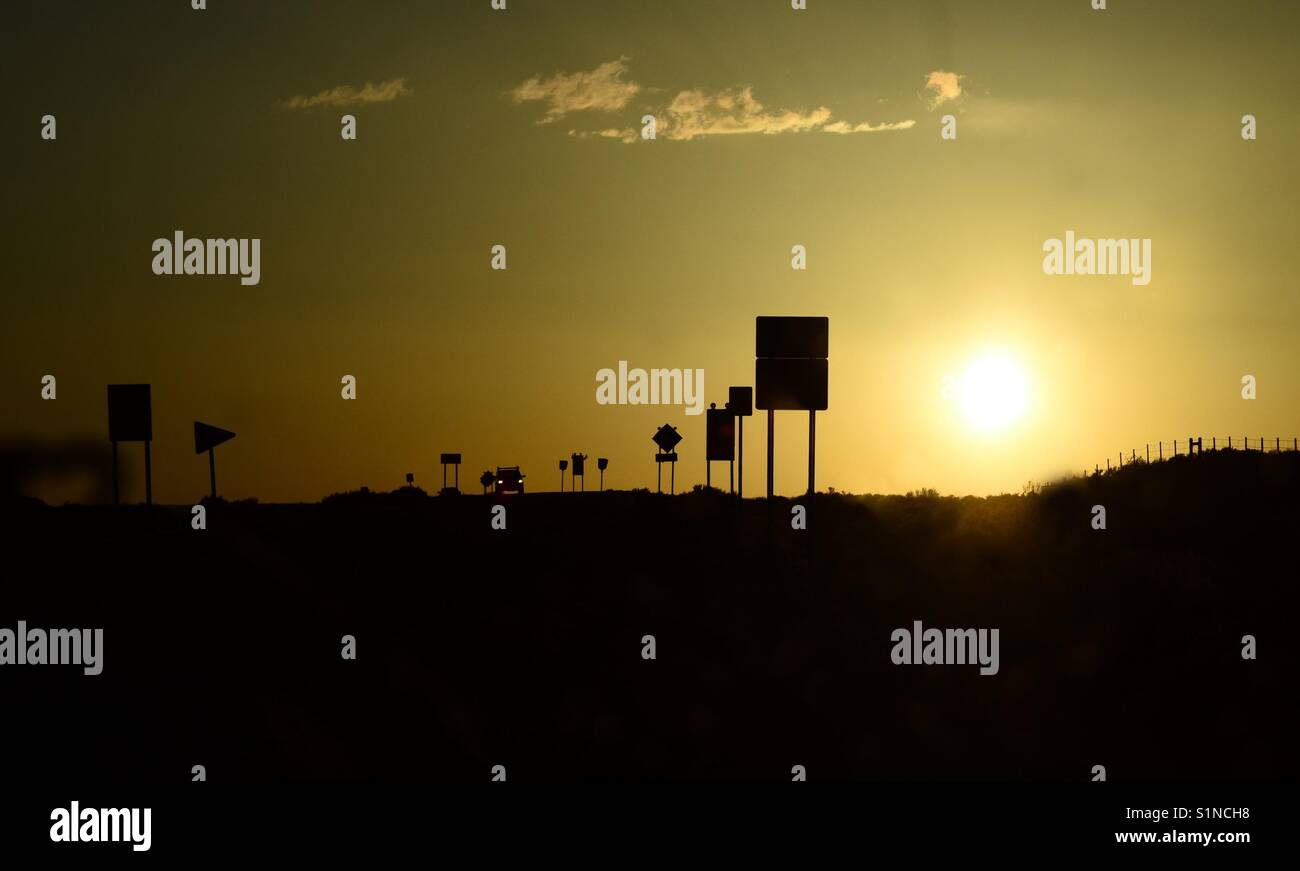 On the road at dusk - Smartphone Captured Stock Image
