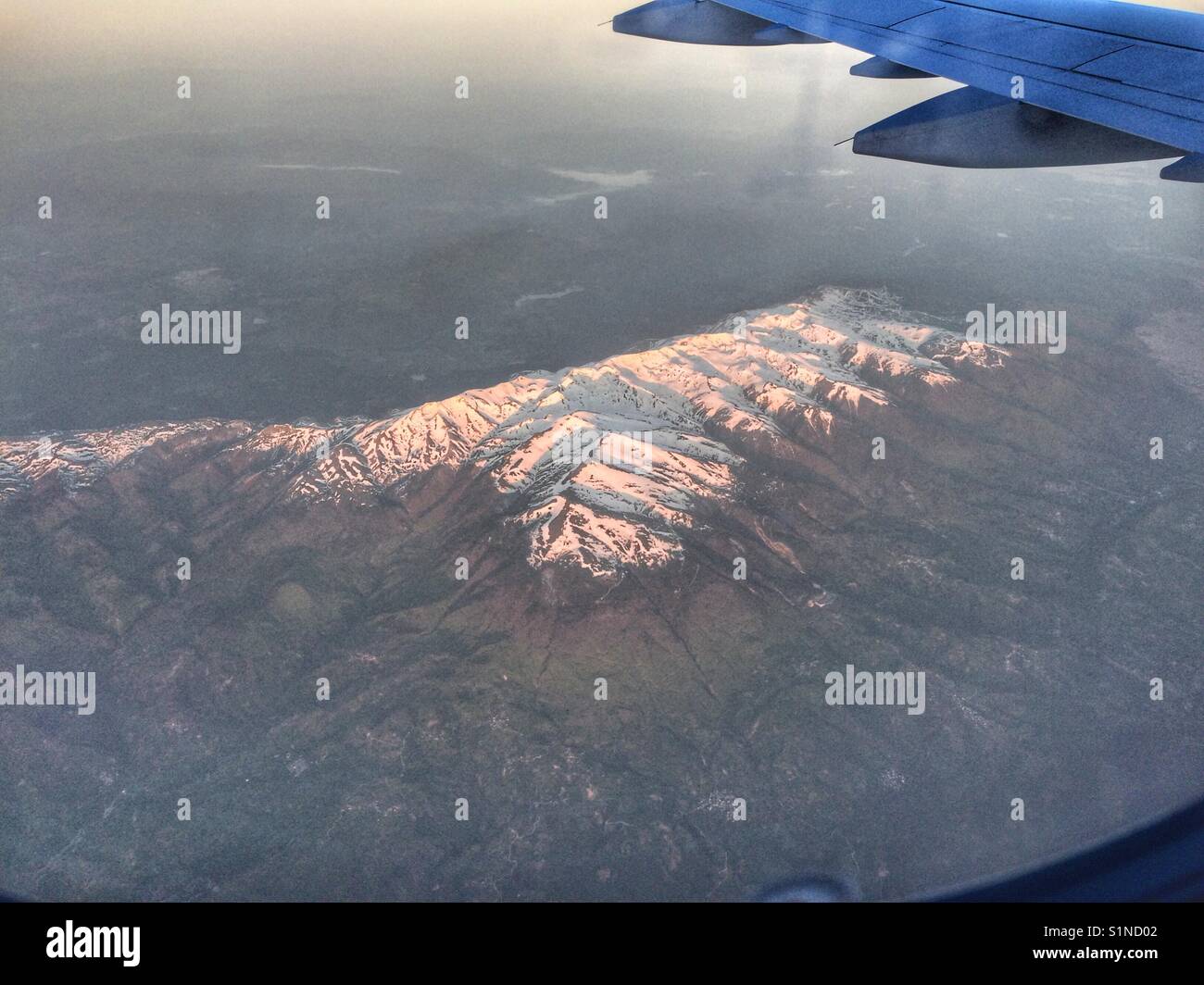 Konya - Turkey from the airplane window - Smartphone Captured Stock Image