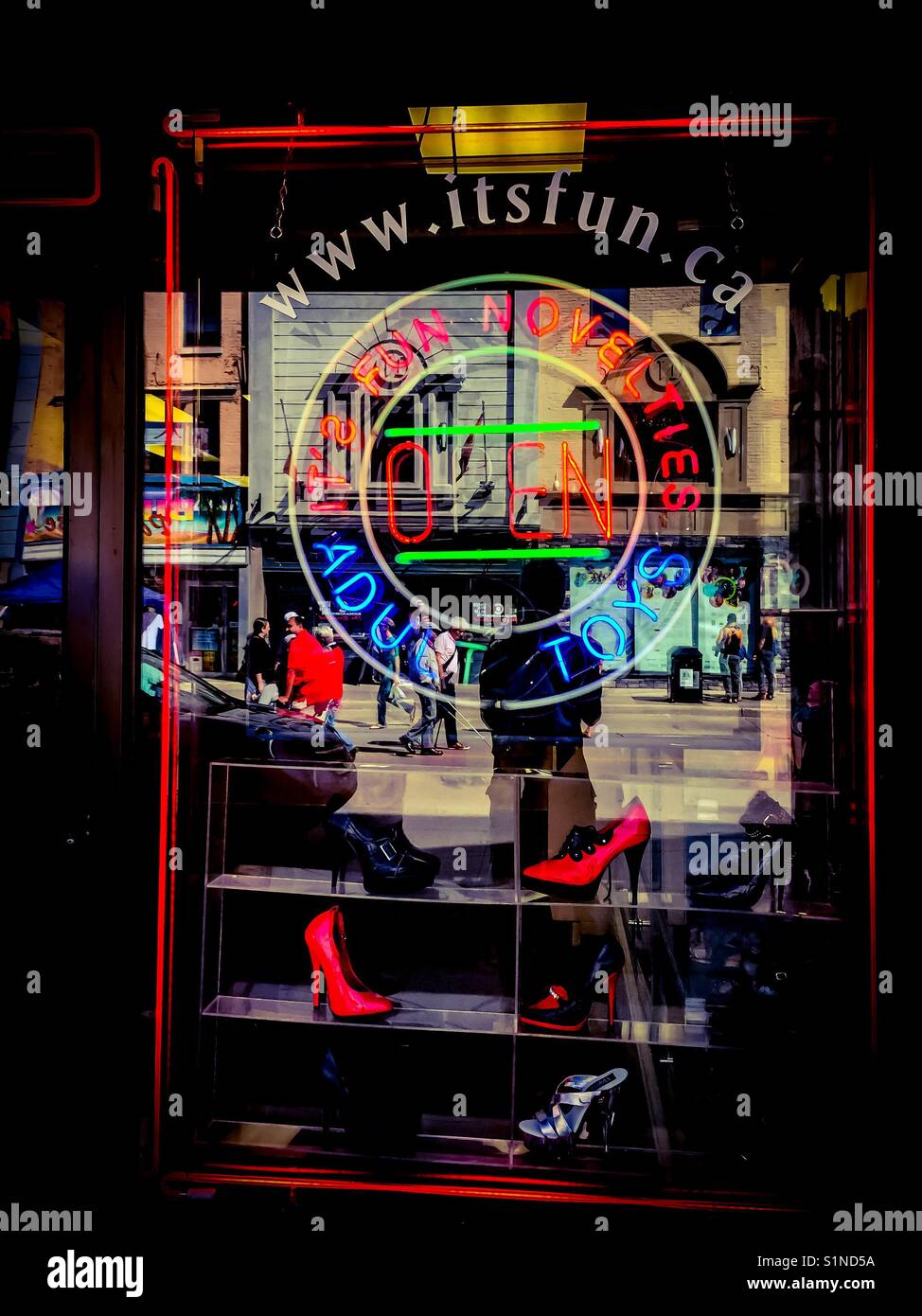 Adult Toys Store - Smartphone Captured Stock Image