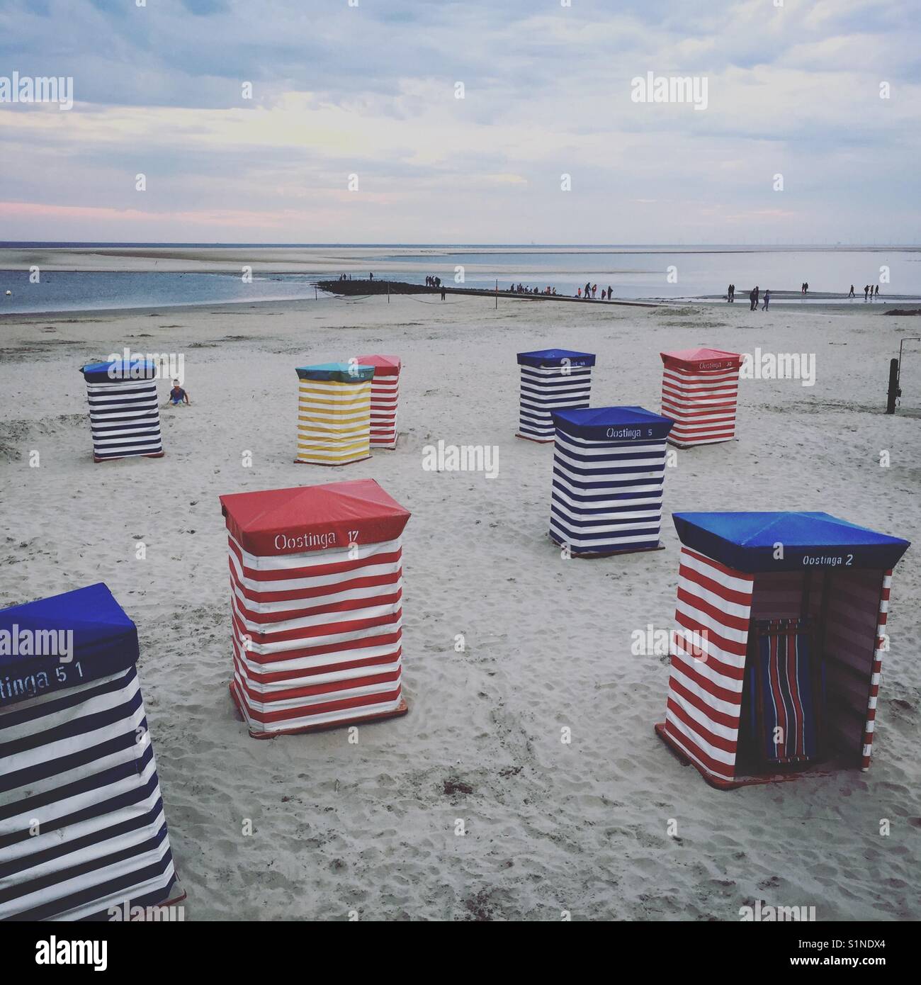 Borkum Beach, evening Stock Photo