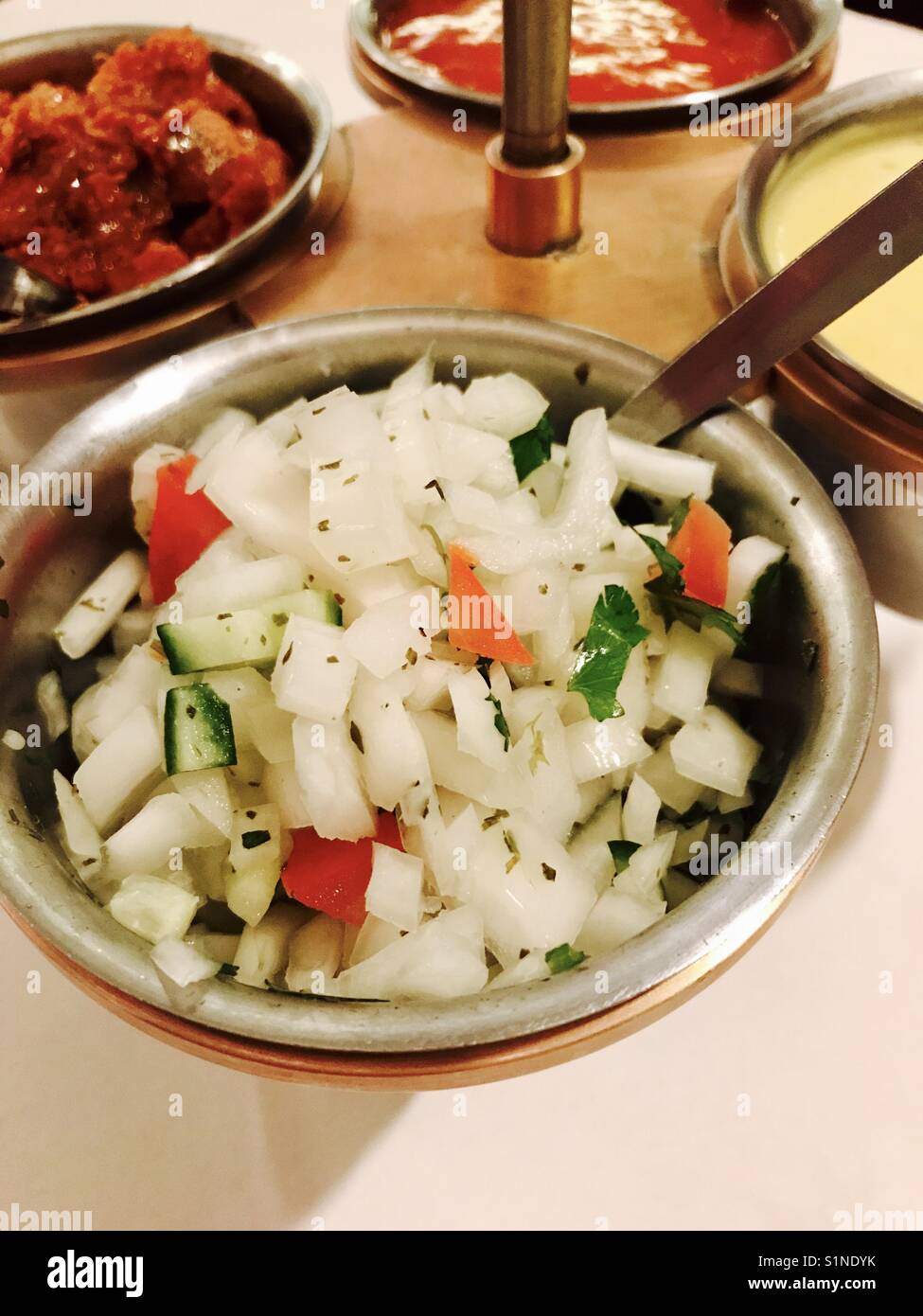 Indian onion chutney Stock Photo Alamy