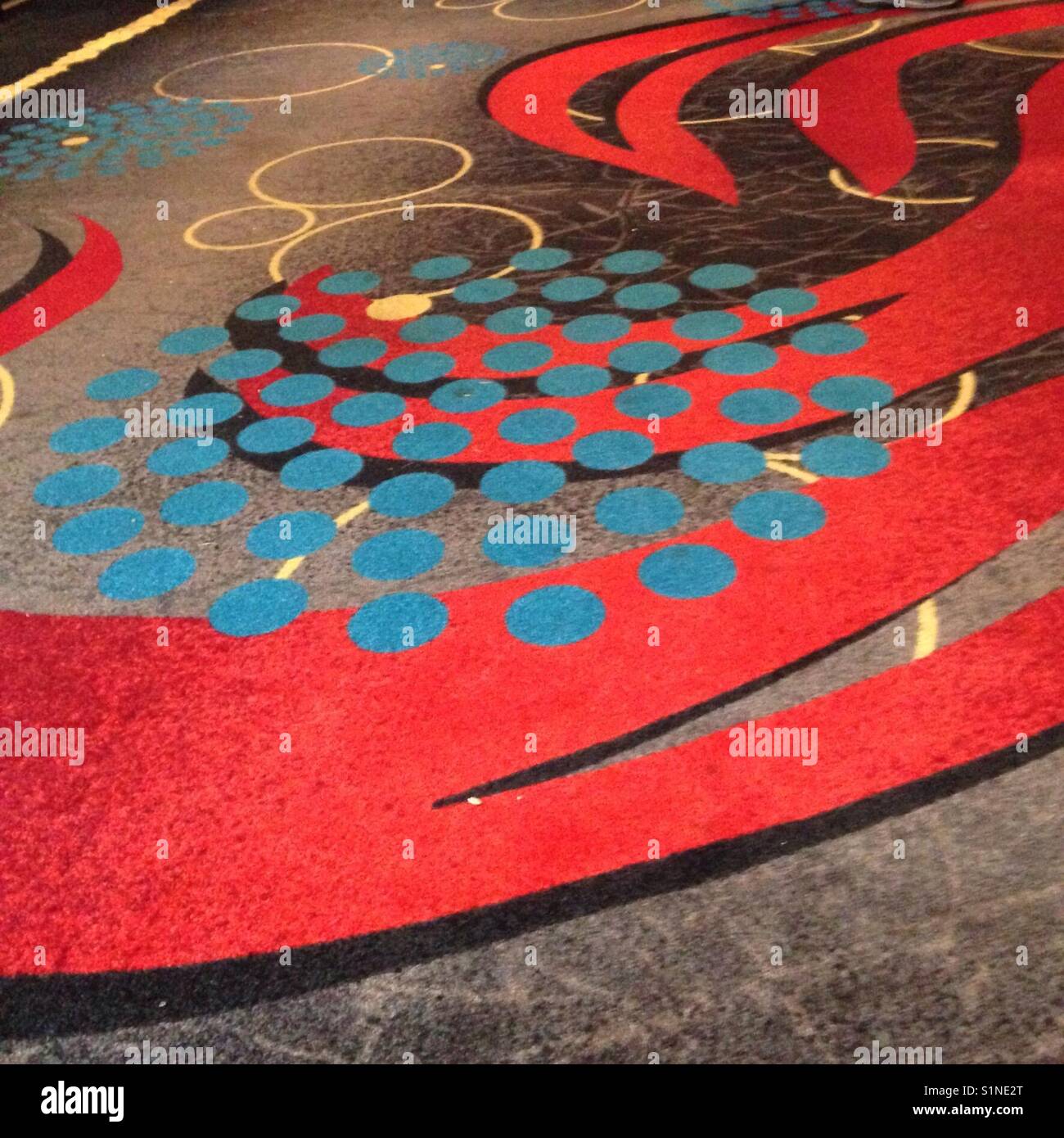 Fancy carpeting in a casino in Washington State, USA Stock Photo