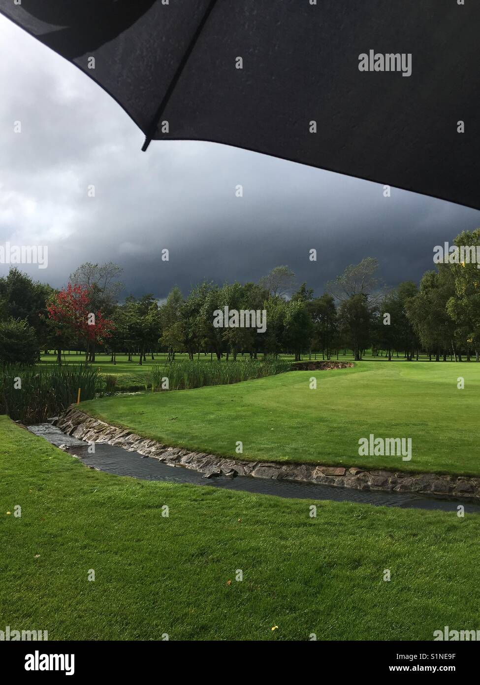 Rain on golf course hires stock photography and images Alamy