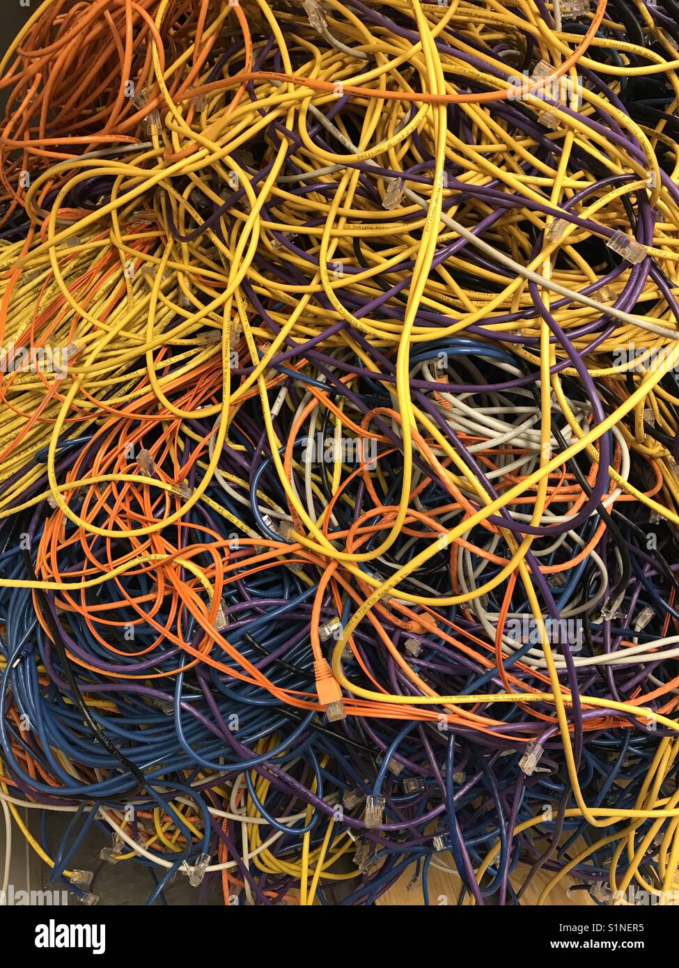 Network cables - Smartphone Captured Stock Image