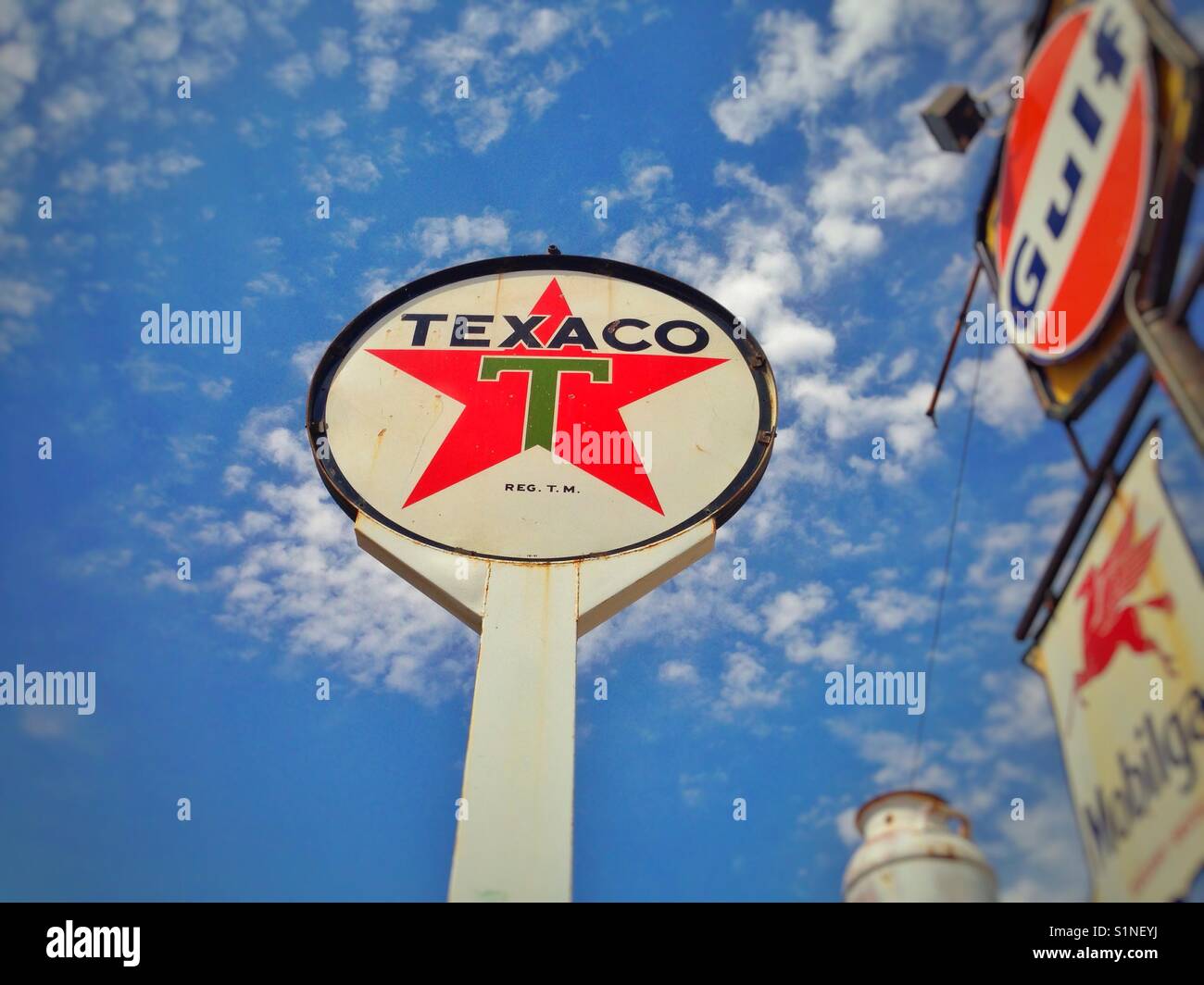 Texaco Gasoline USA Tankstelle 50er Pin Up Retro Metal Sign Blechschild Schild 
