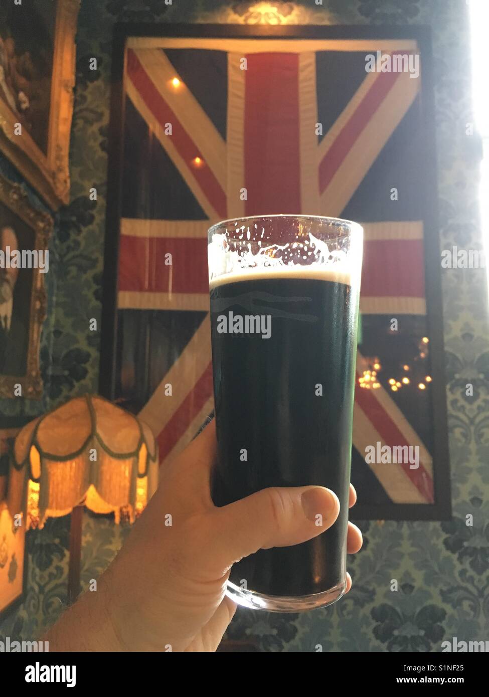 A pint of Stout Stock Photo - Alamy