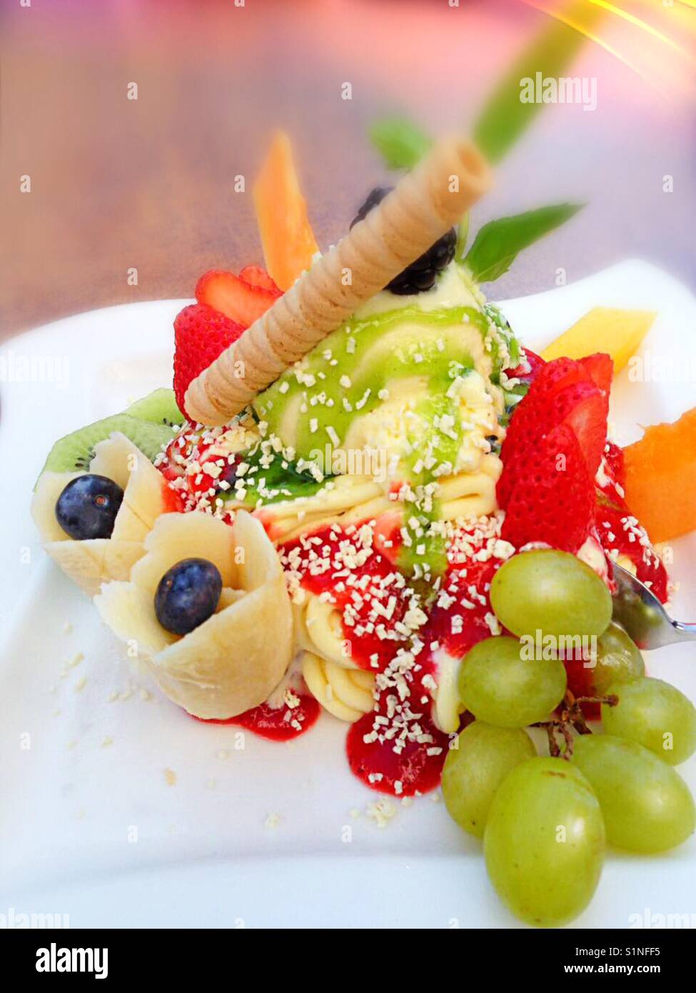 ... Dessert ...! Fruits ..., and more! - Smartphone Captured Stock Image