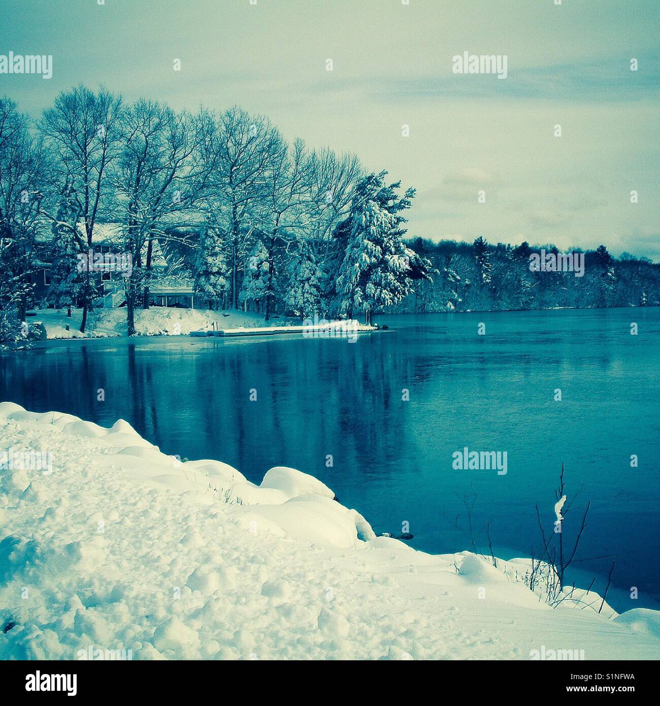 Snow in New England Stock Photo Alamy