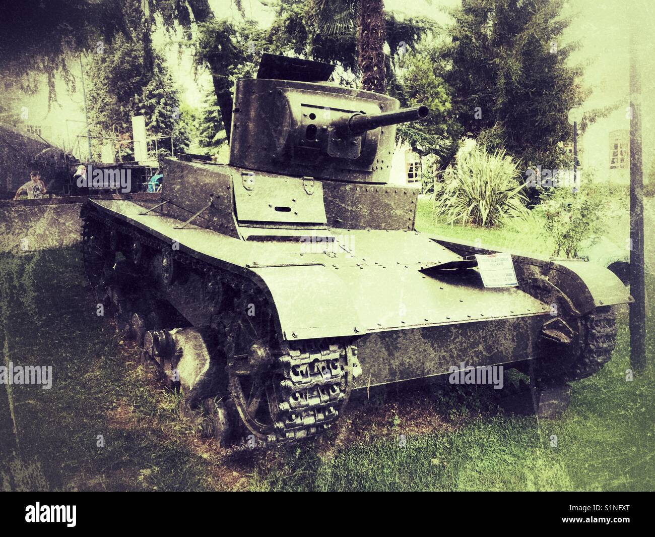 Cntage Tank in Askeri Museum - Istanbul Turkey - Smartphone Captured Stock Image
