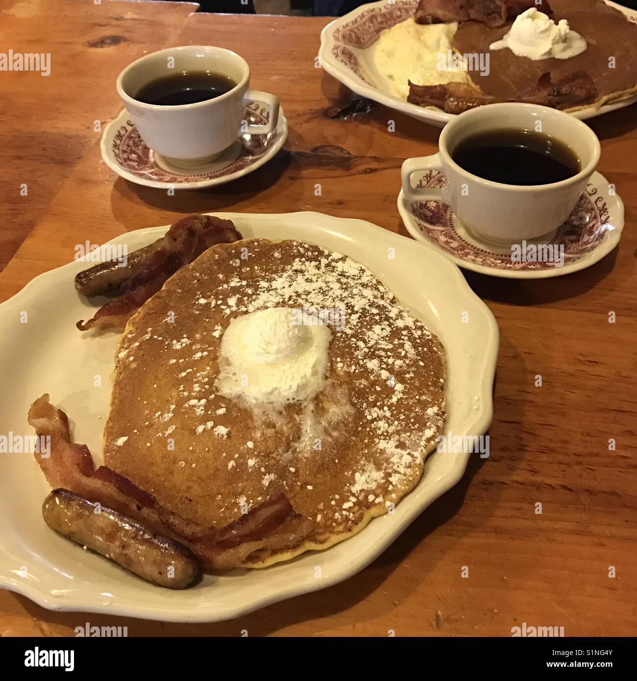 A perfect Vermont pancake breakfast Stock Photo Alamy
