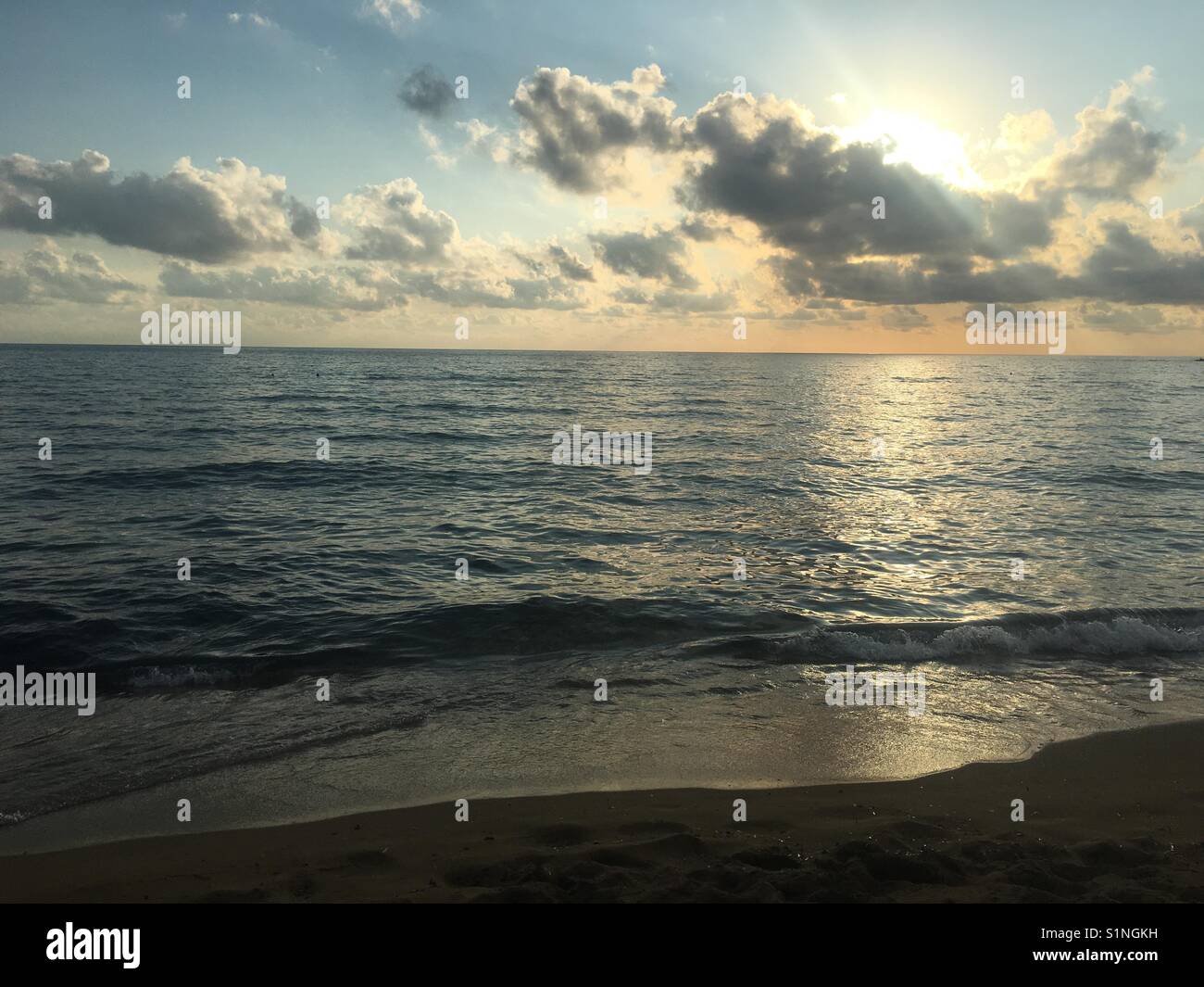 Ionian Sea off Kefalonia with clouds - Smartphone Captured Stock Image