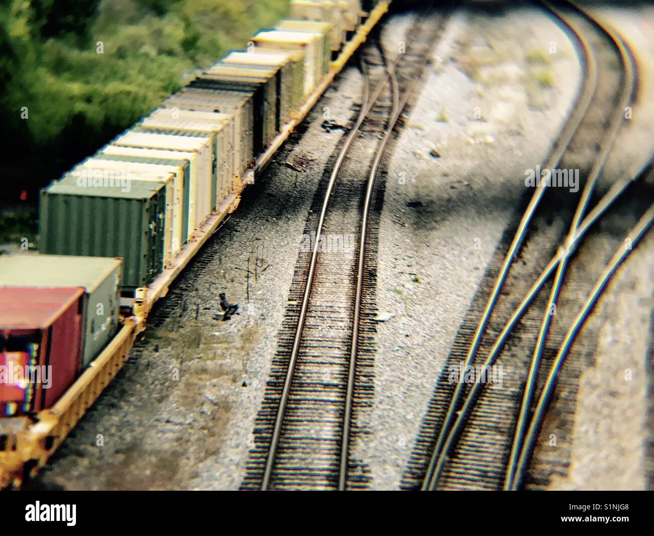 Run away train Stock Photo