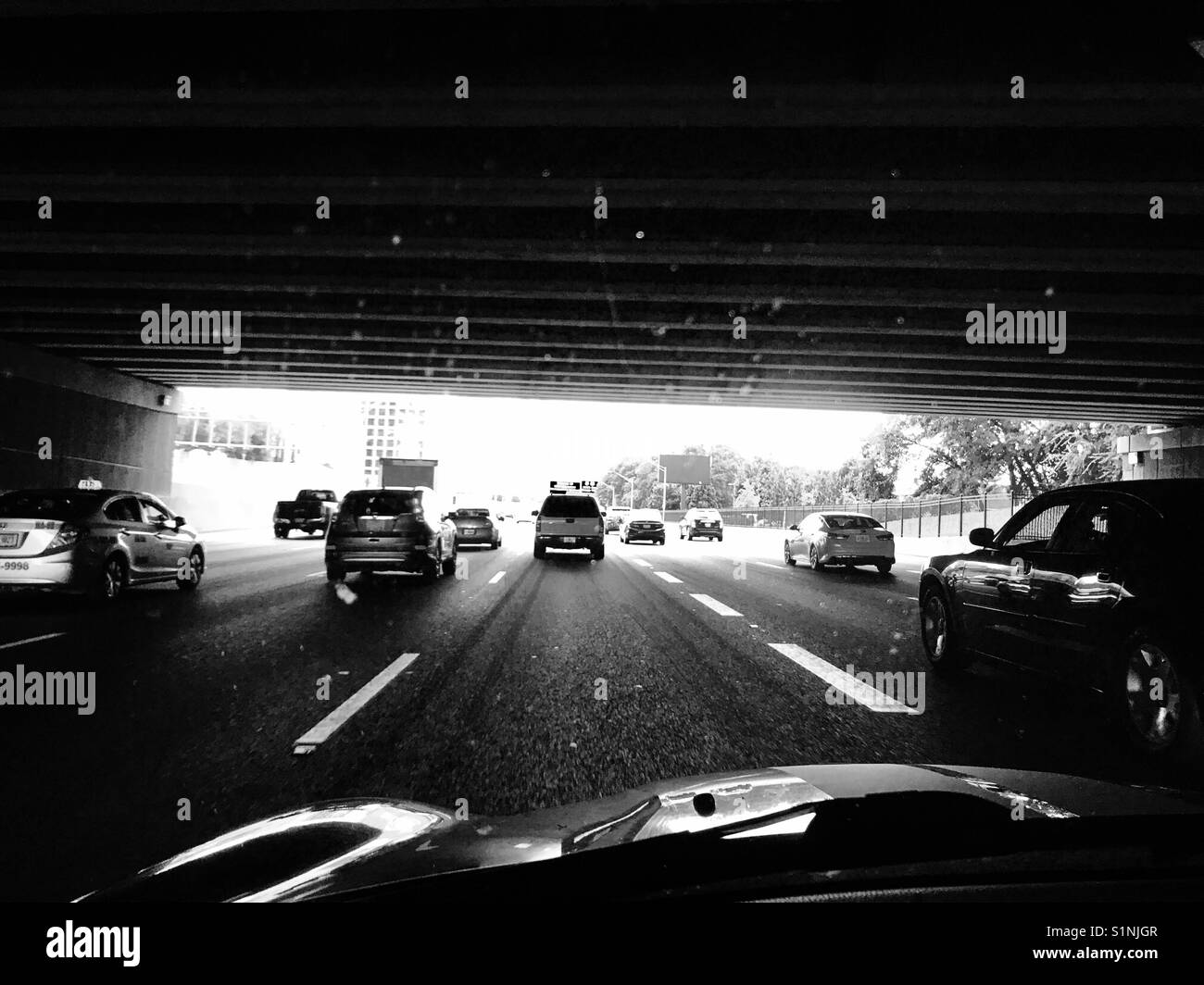 Cruising underpass Stock Photo