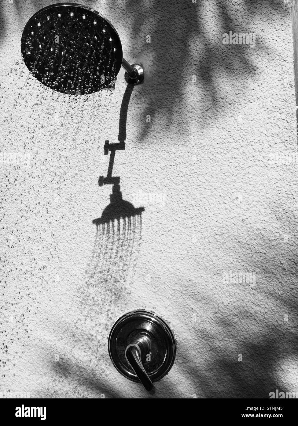 Outdoor shower - Smartphone Captured Stock Image