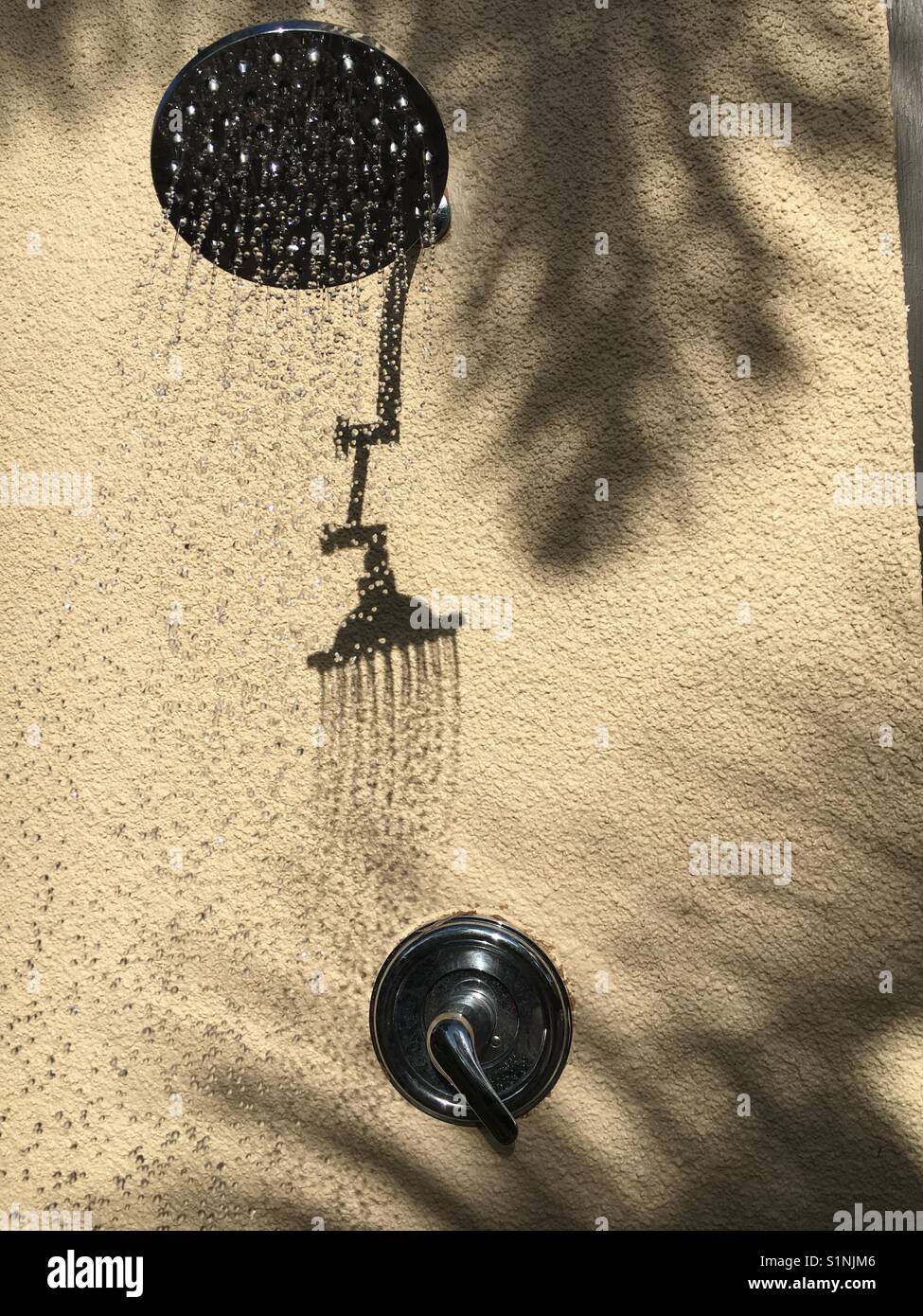 Outdoor shower - Smartphone Captured Stock Image