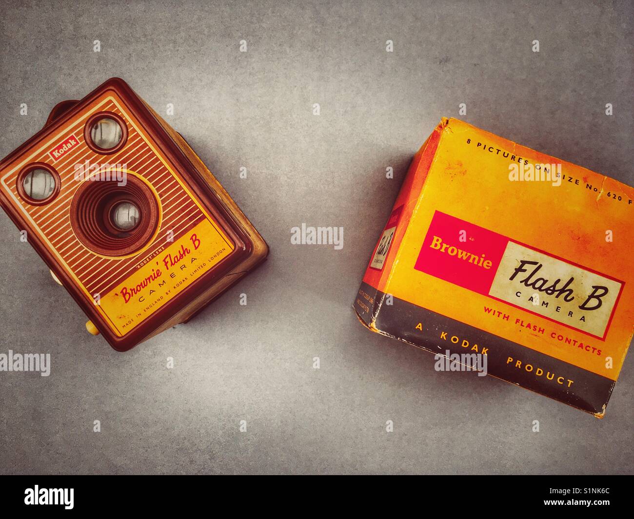 Kodak Brownie Flash B camera - Smartphone Captured Stock Image