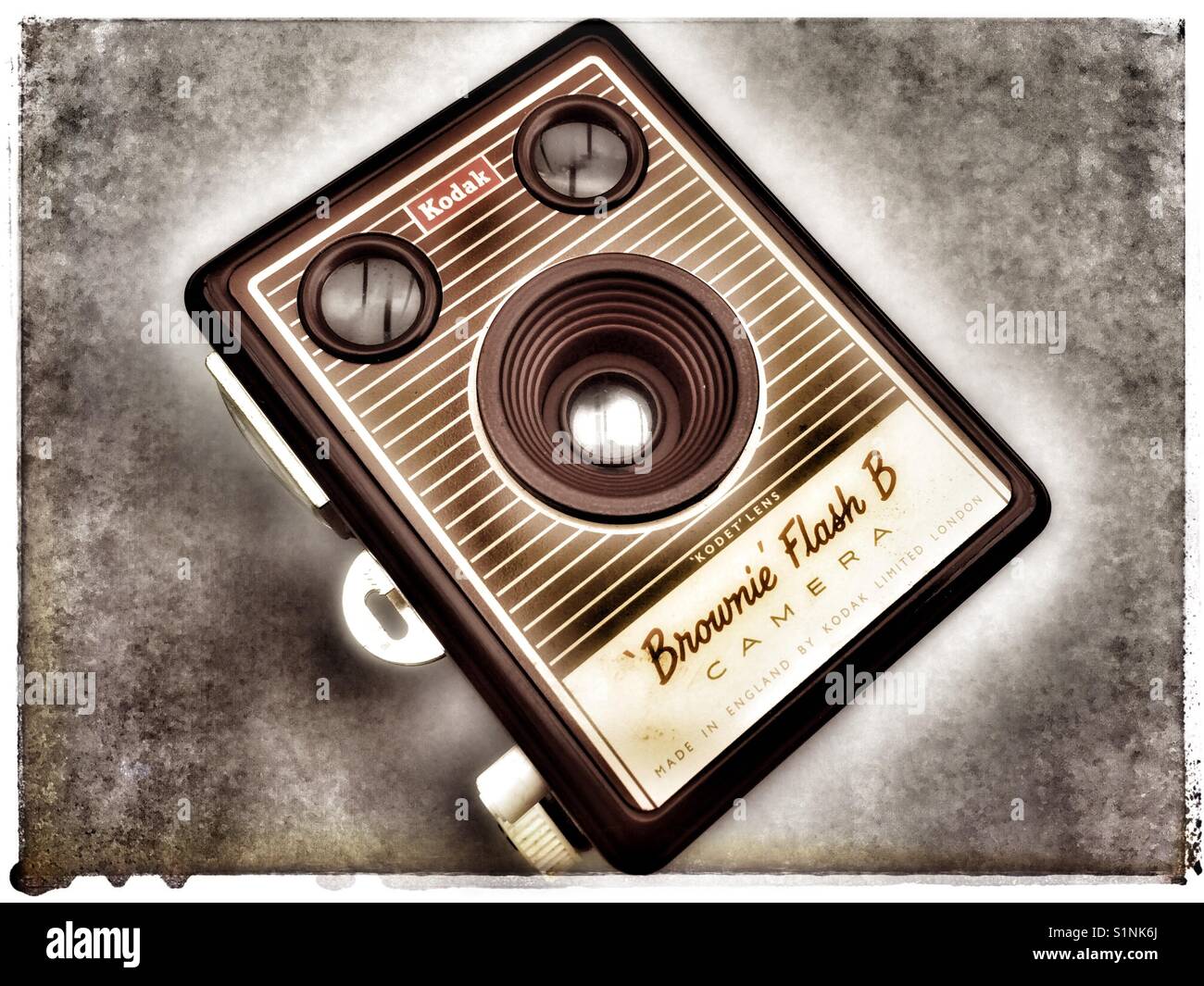 Kodak Brownie Flash B camera - Smartphone Captured Stock Image