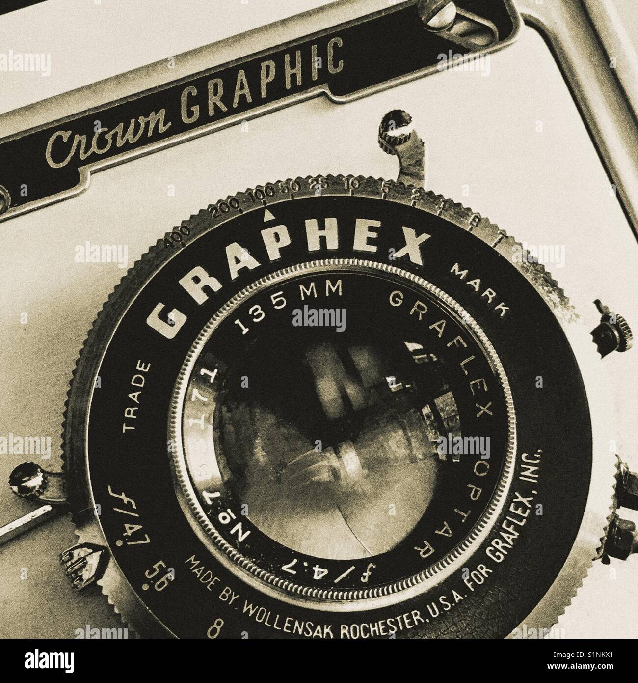 Antique Graphex camera - Smartphone Captured Stock Image