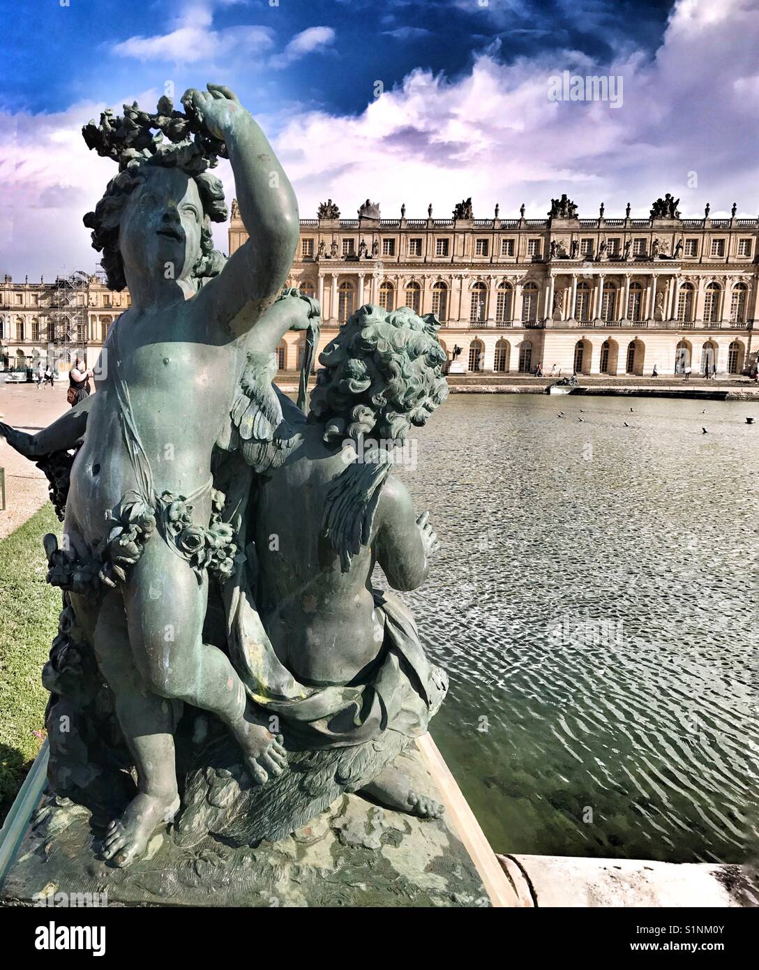 Statues at the Chateau de Versailles. Stock Photo