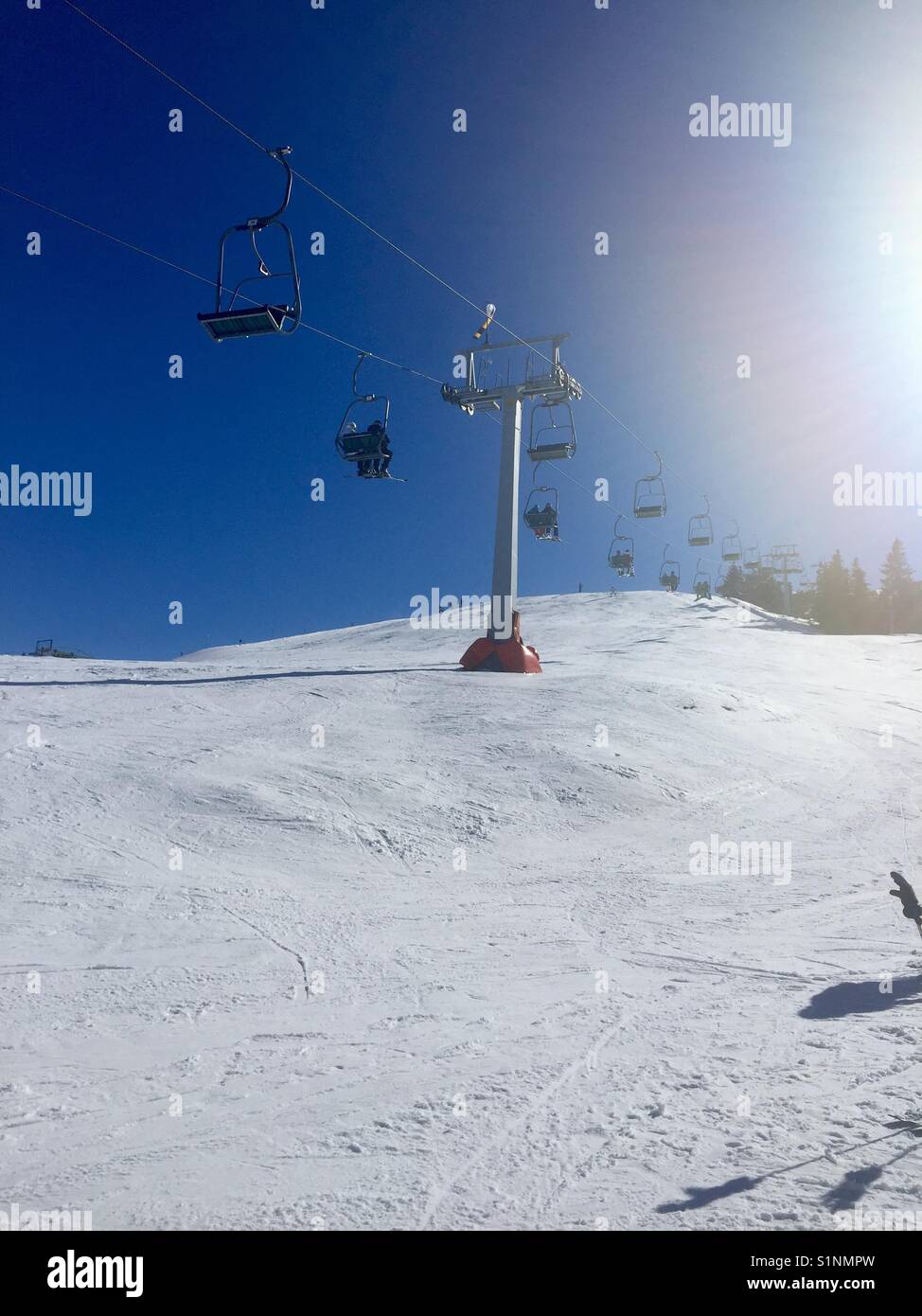 Skilift in kössen Austria Stock Photo
