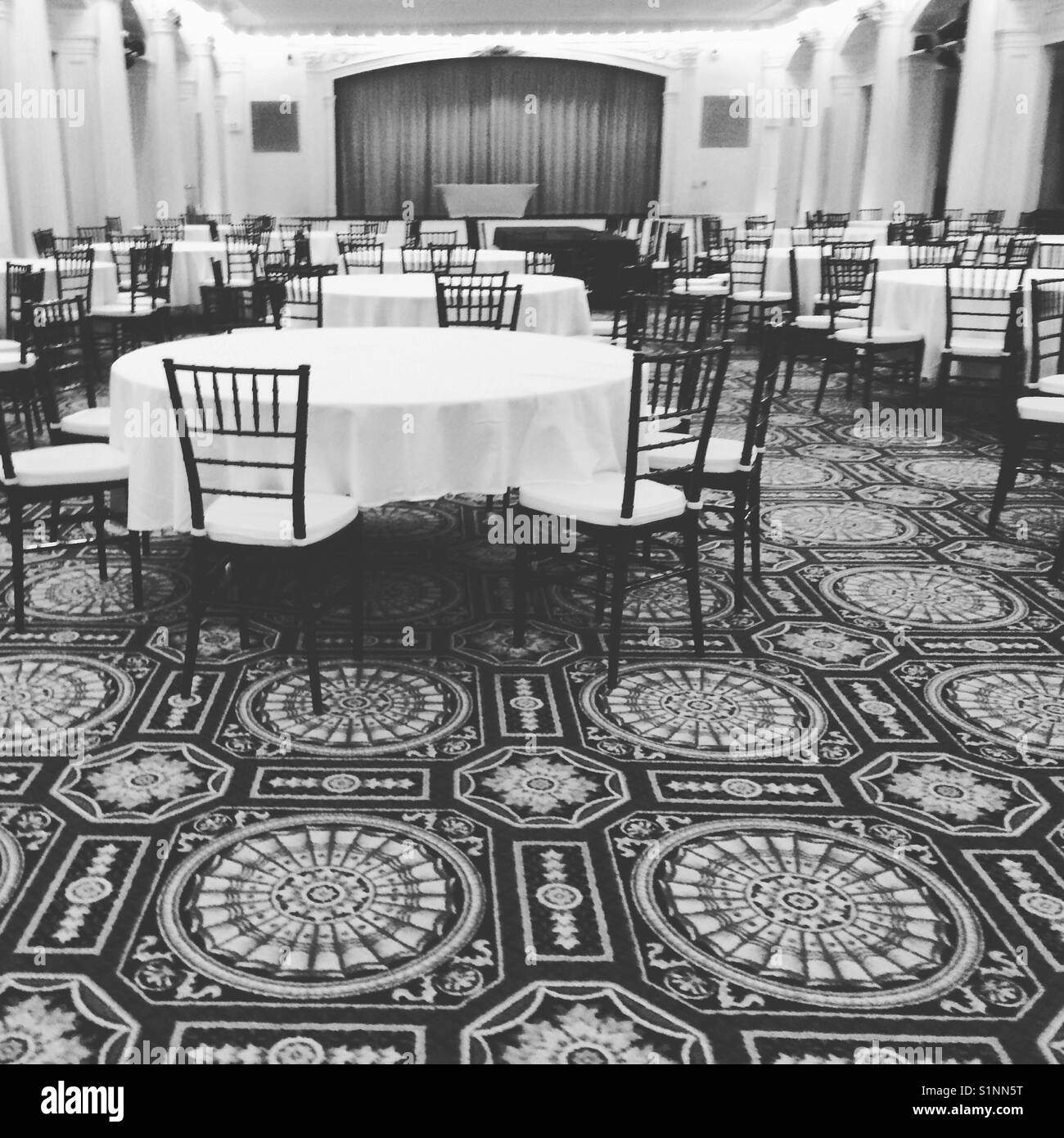 A function room at the Omni Mount Washington Resort, Bretton Woods, New Hampshire, United States Stock Photo