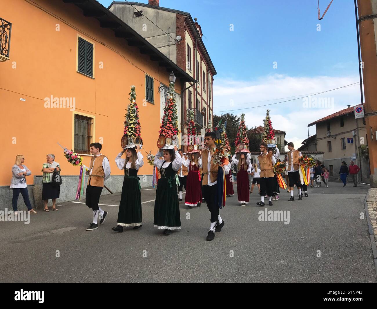 Local parade in Maglione Piemonte Italy Stock Photo - Alamy