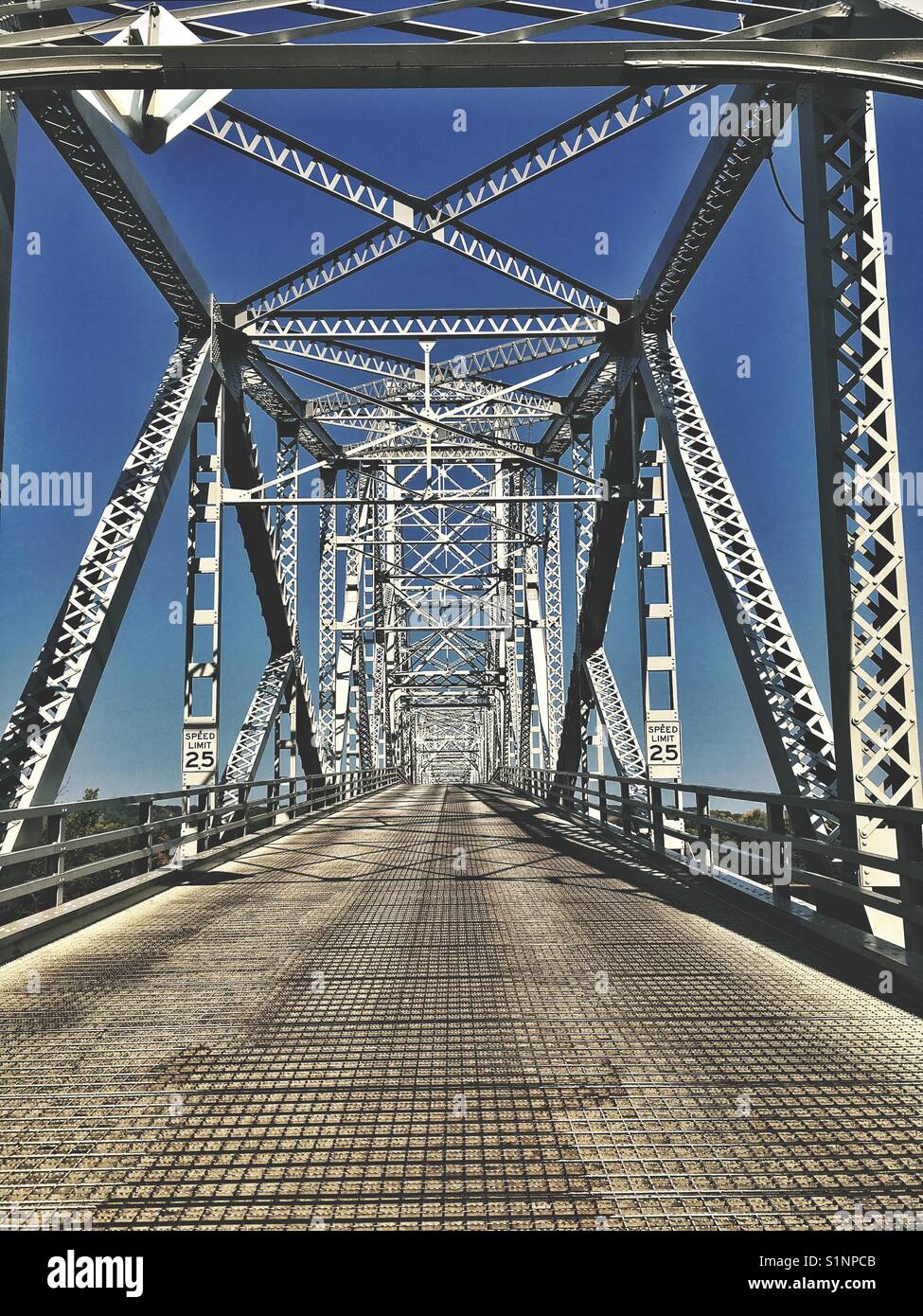 Metal bridge Stock Photo