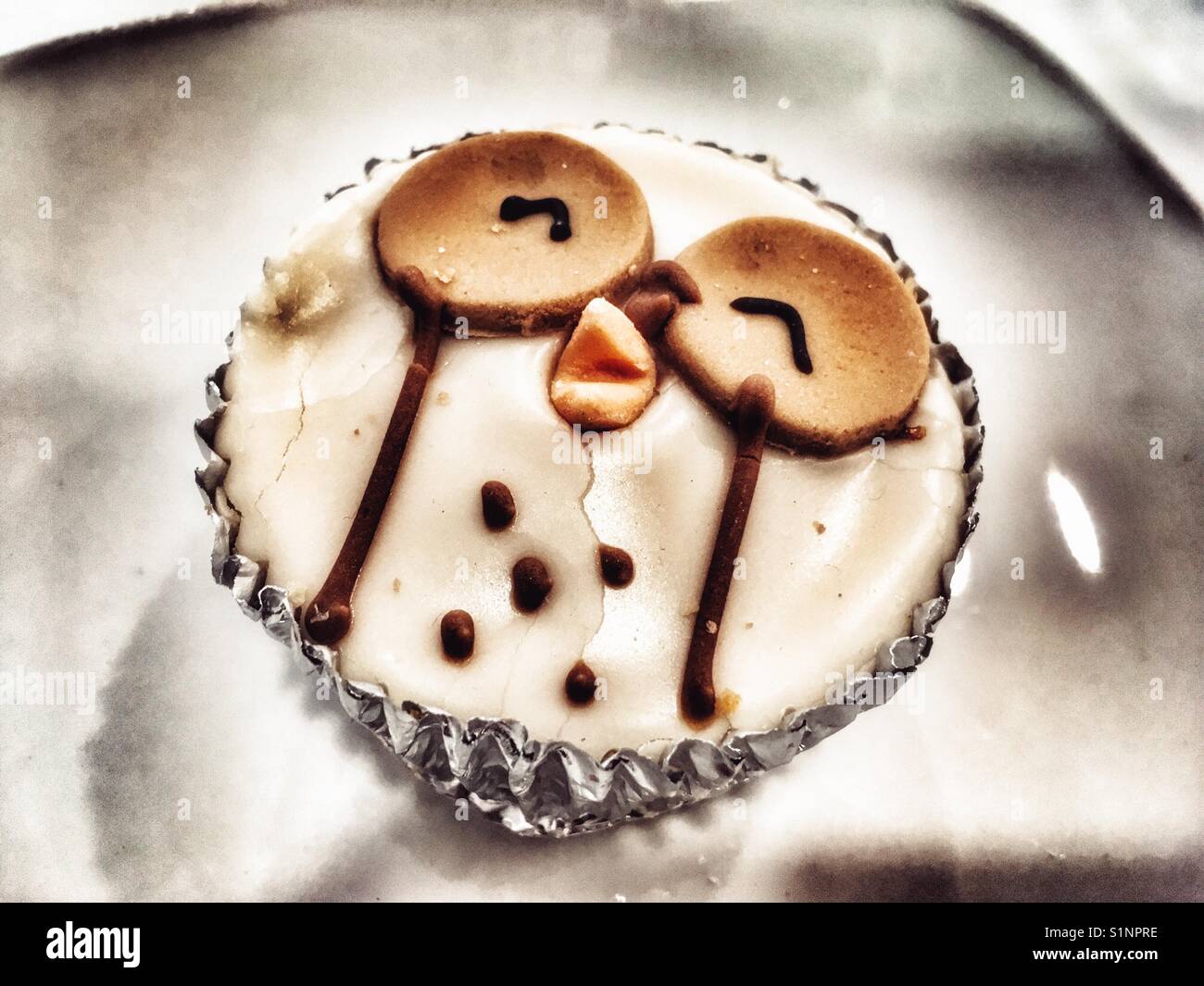 Waitrose cafe owl cupcake Stock Photo Alamy