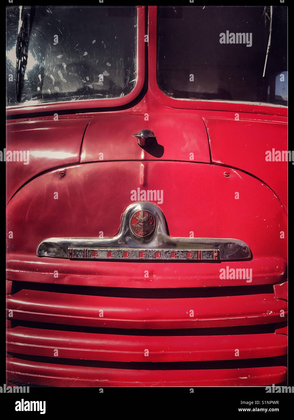 Red Bedford truck. - Smartphone Captured Stock Image