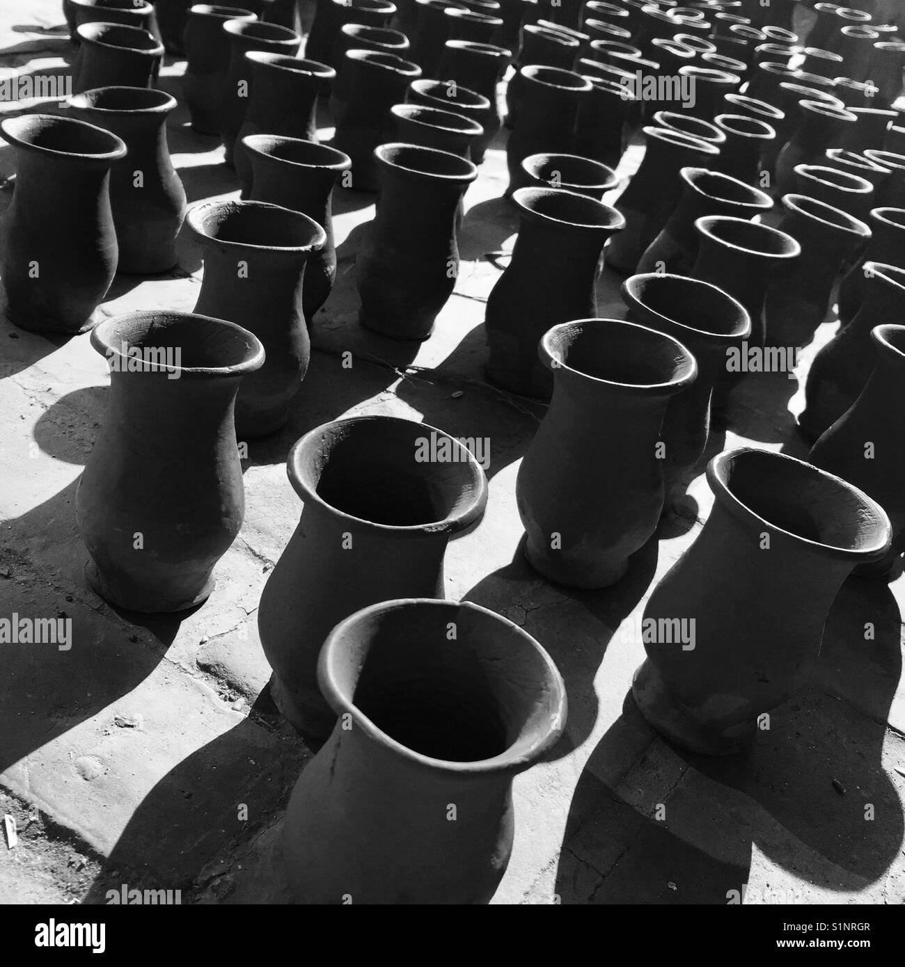 Bhaktapur pottery, Nepal - Smartphone Captured Stock Image