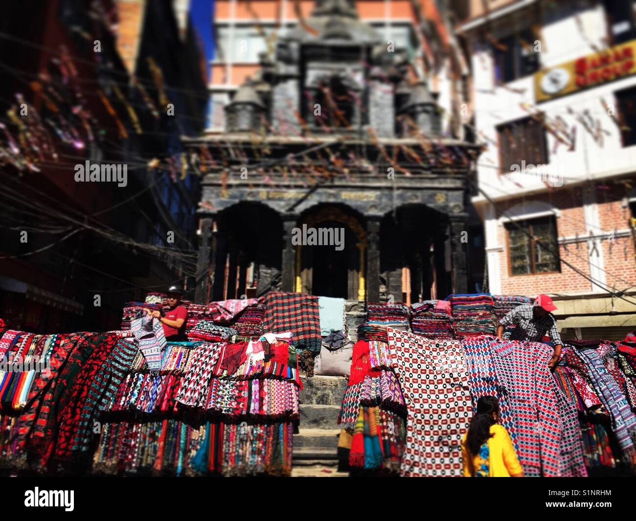 Yaks wool shawls, Nepal Stock Photo