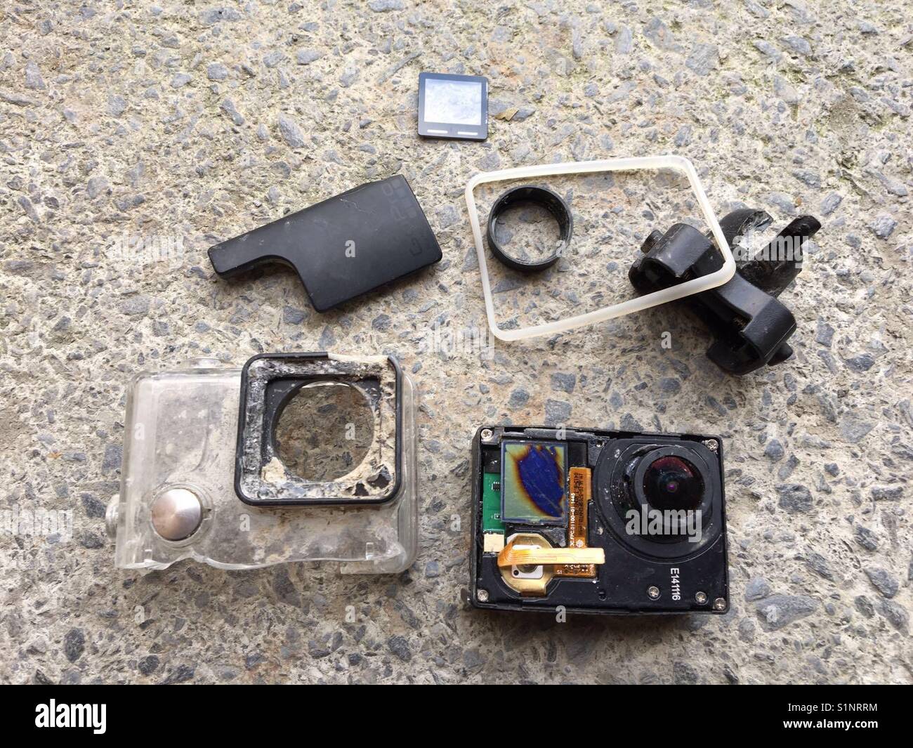 Broken GoPro her 4 Black Stock Photo Alamy