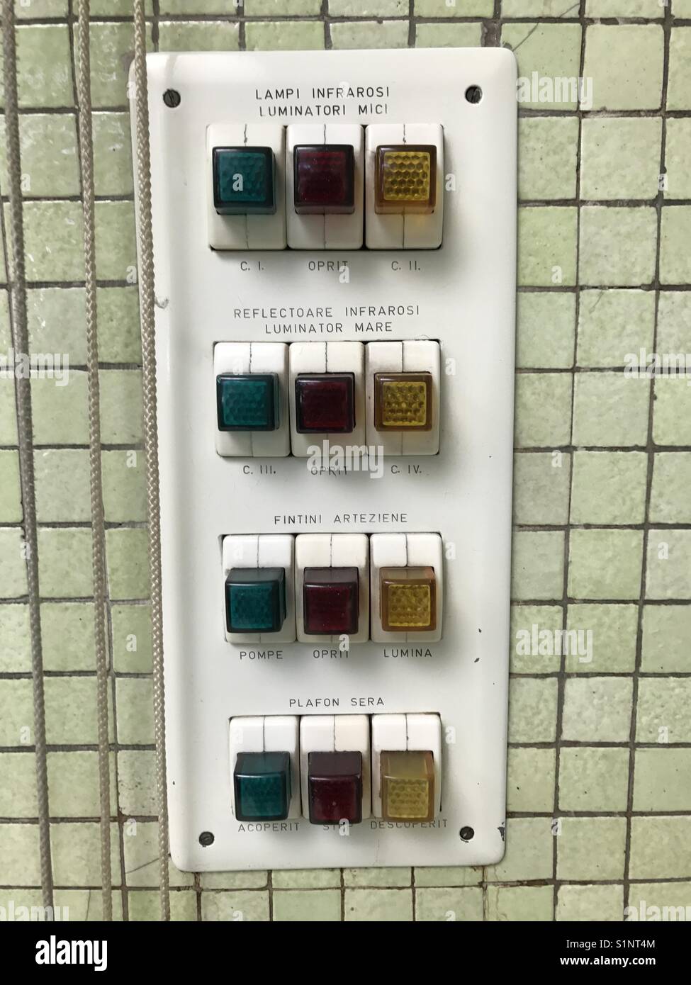 Old switch electric control panel - Smartphone Captured Stock Image