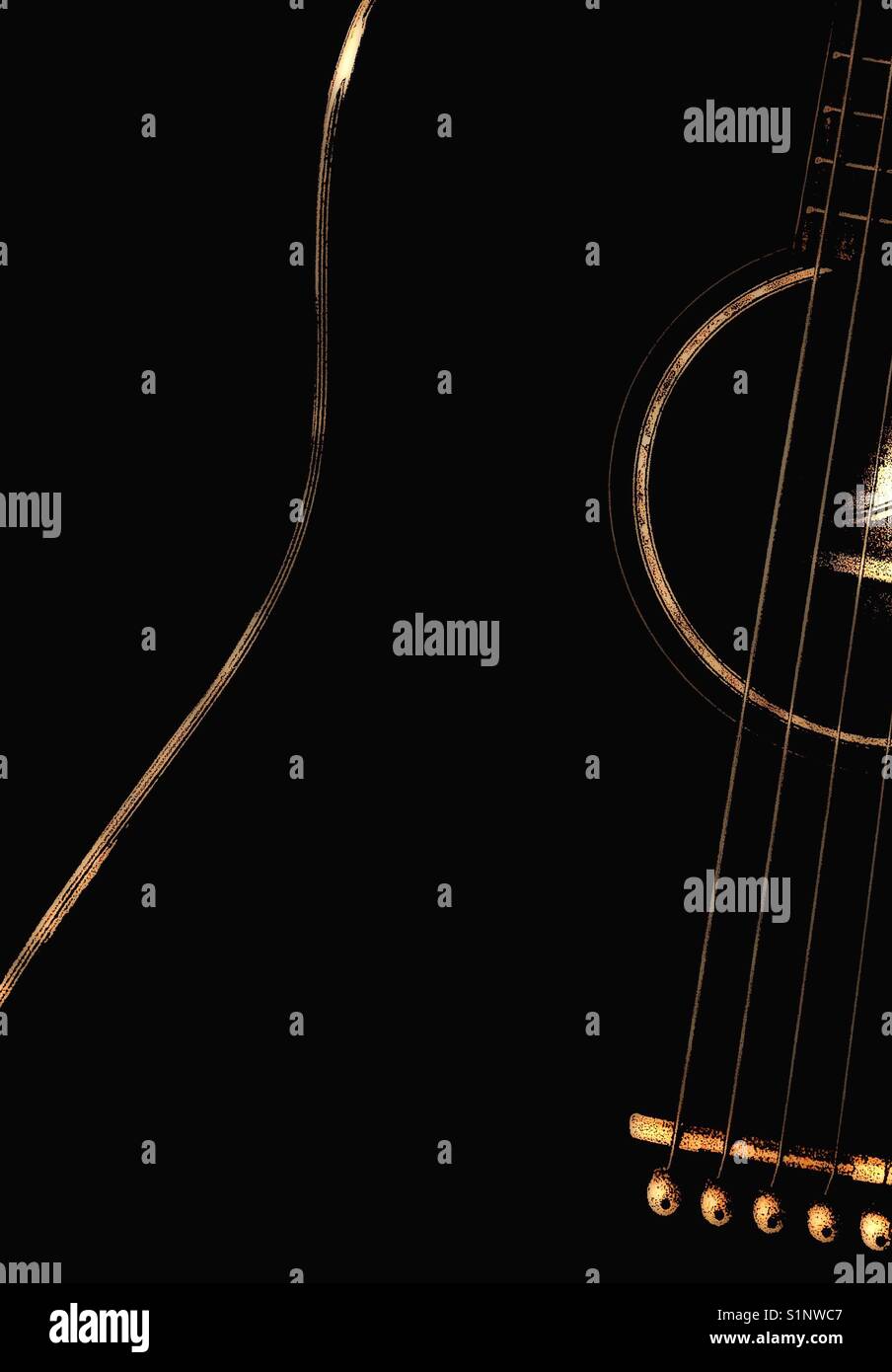 A black acoustic guitar Stock Photo Alamy