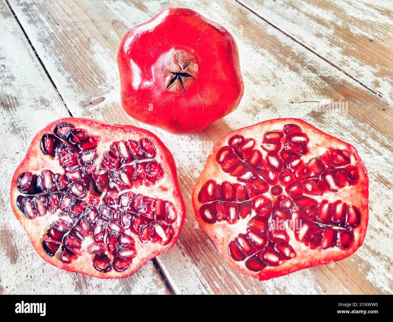 Pomegranate, Punica granatum - Smartphone Captured Stock Image