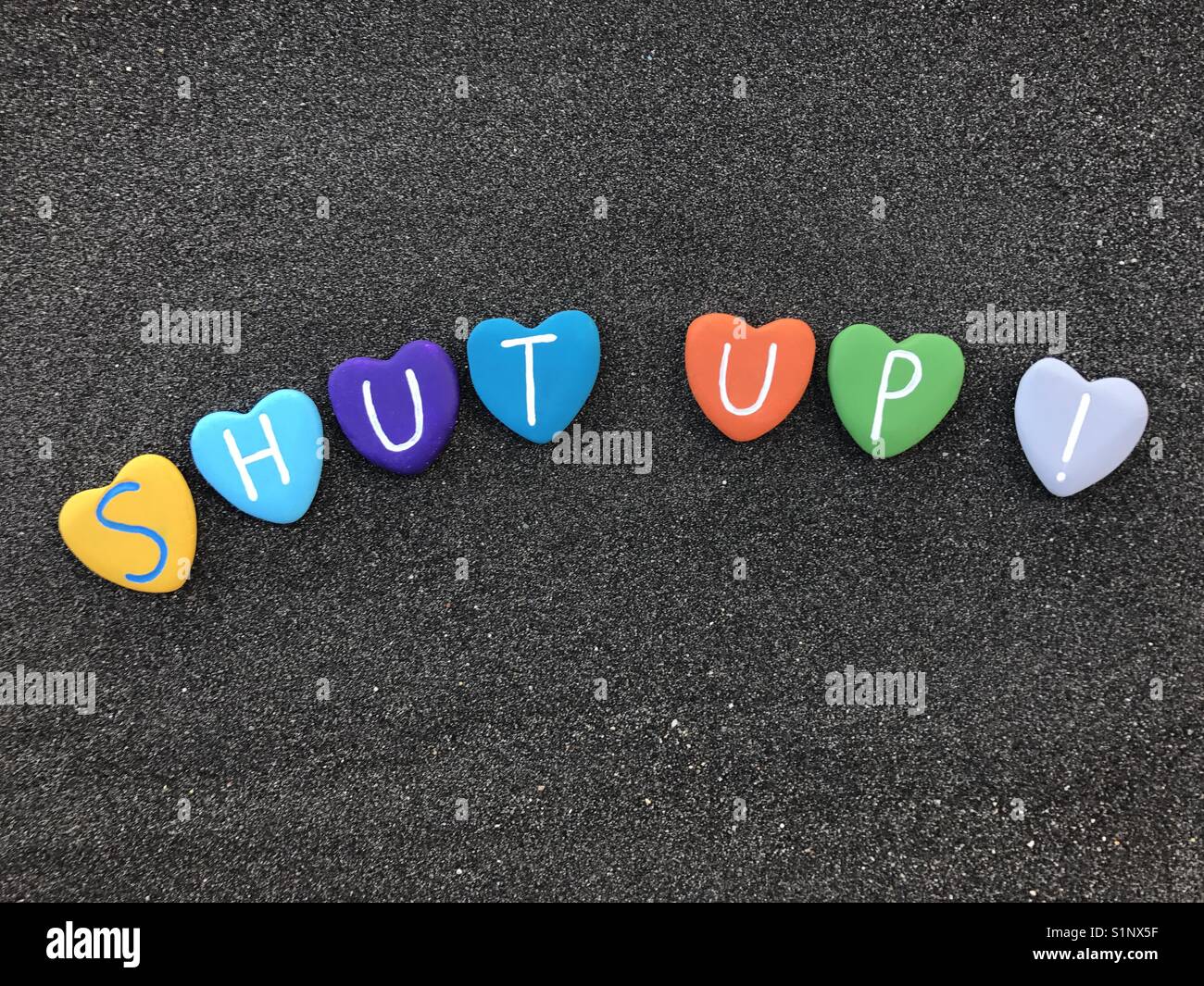 Shut up ! - Smartphone Captured Stock Image
